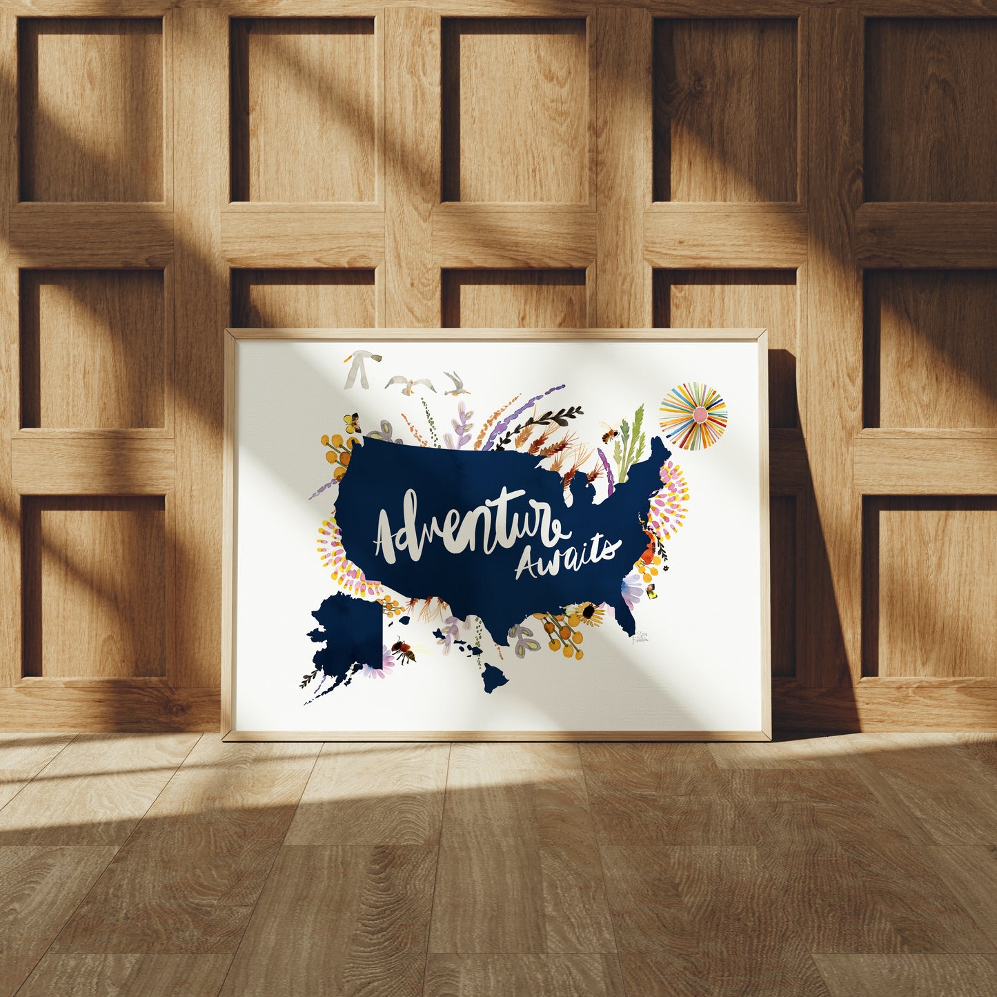 a picture of a wood paneled room with a wooden door