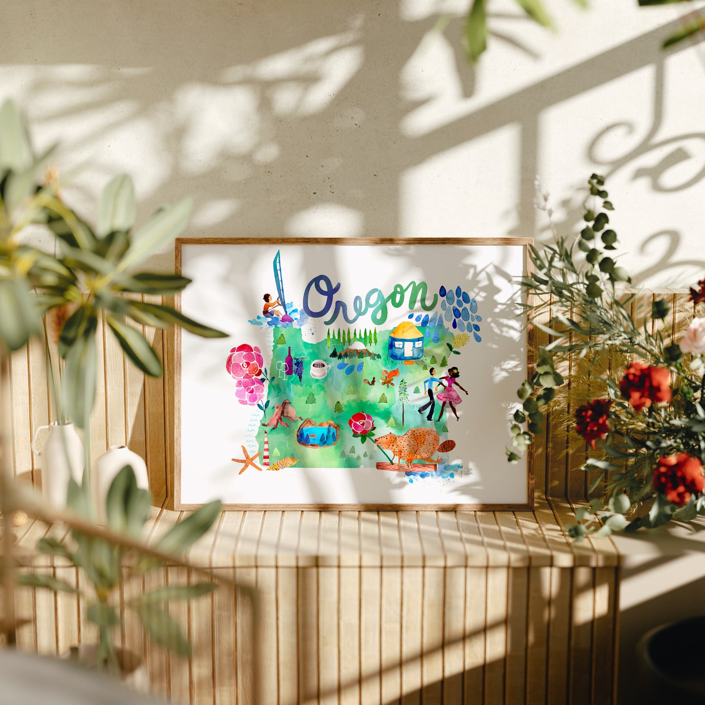 a picture of a picture of a plant and some flowers