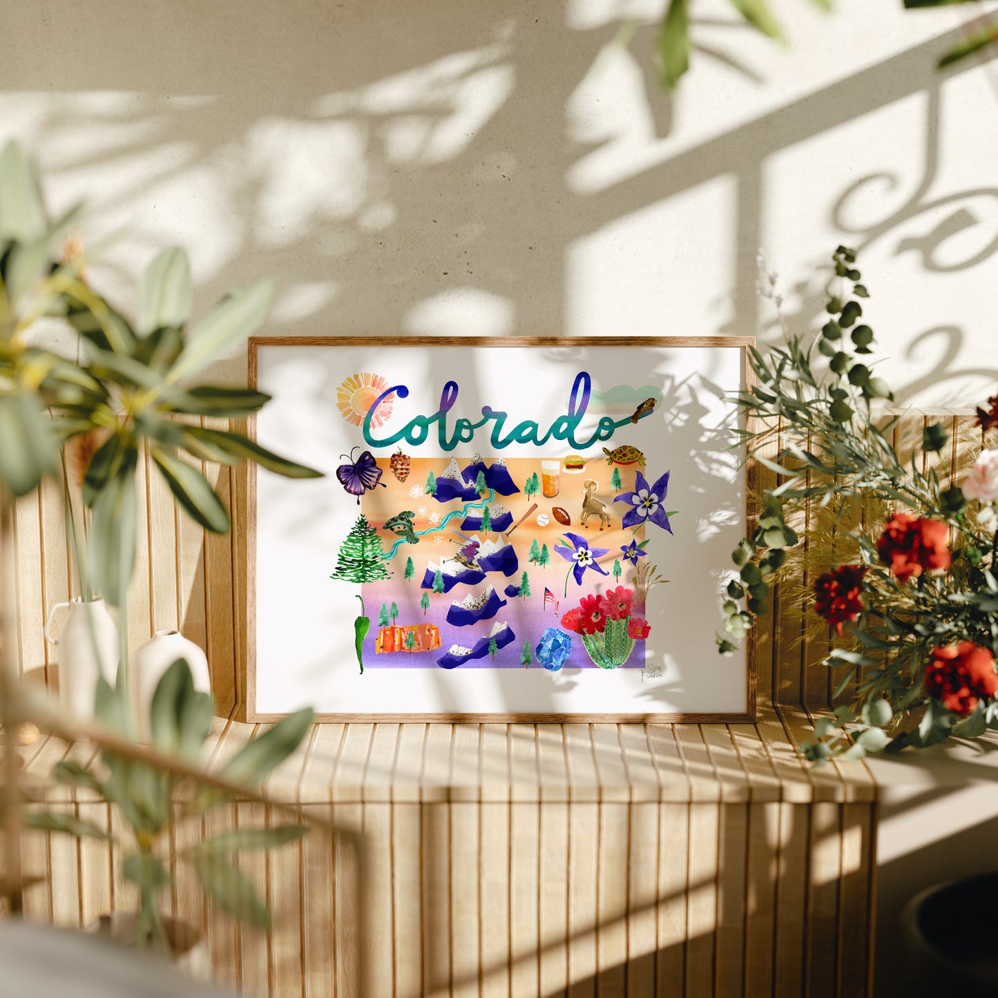 a picture of some flowers and a picture of some plants