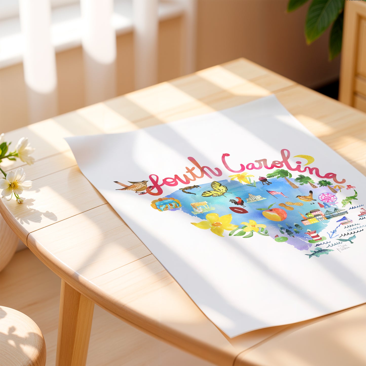 a picture of a table with a vase of flowers on it