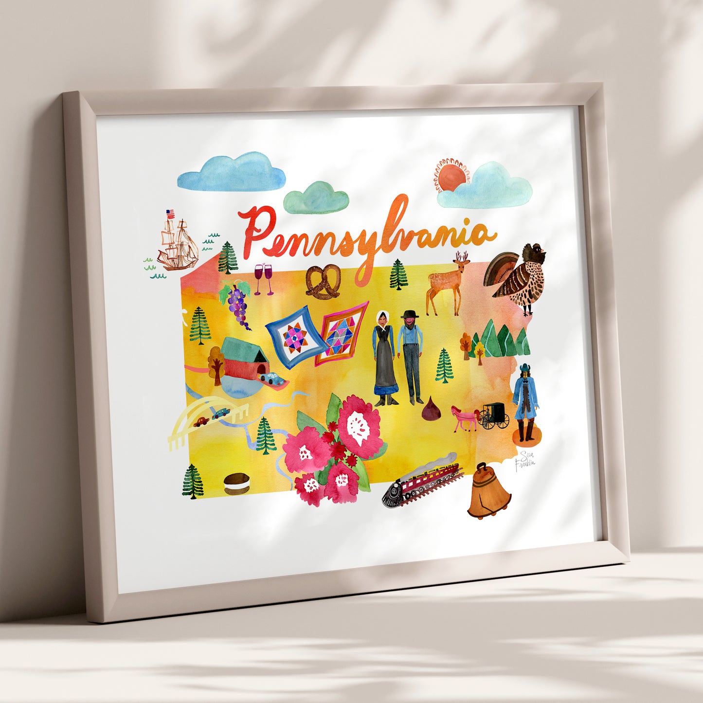 a picture of a picture of a map of pennsylvania