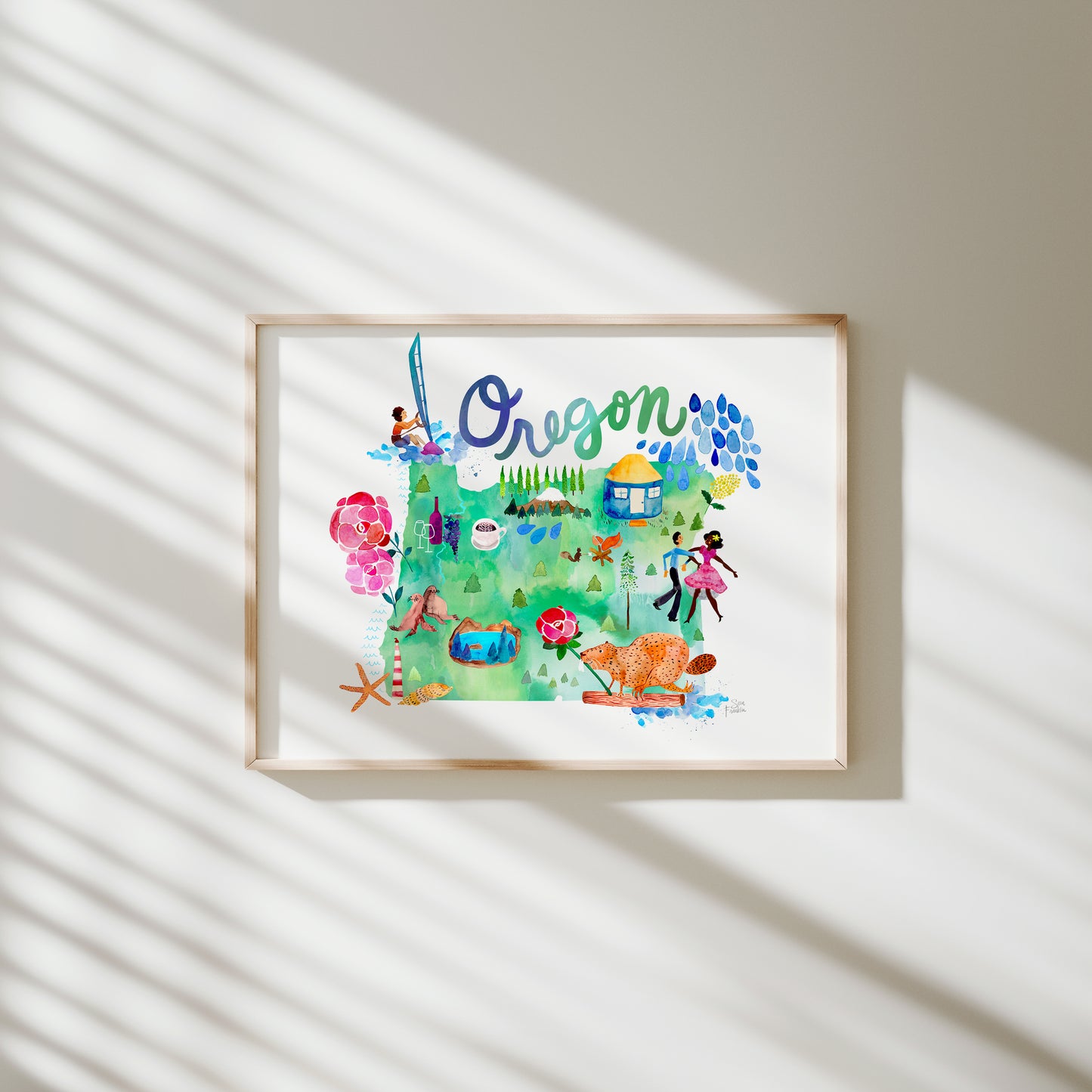 a picture of a painting hanging on a wall
