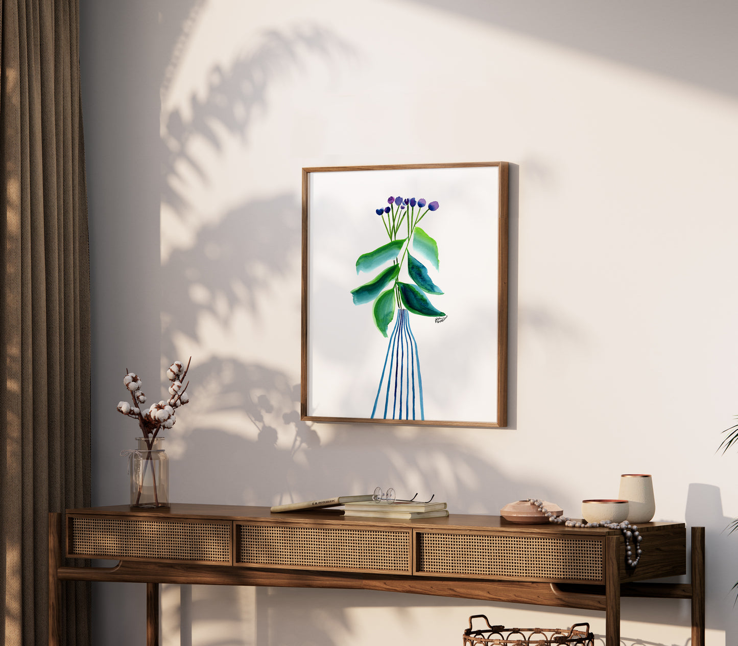 a picture of a vase of flowers on a table