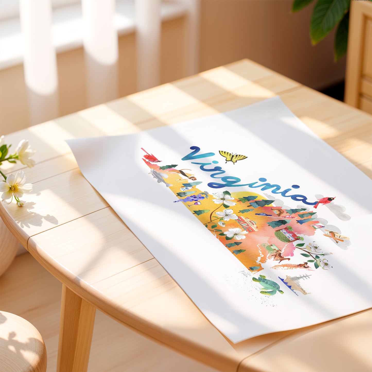 a picture of a table with a vase of flowers on it