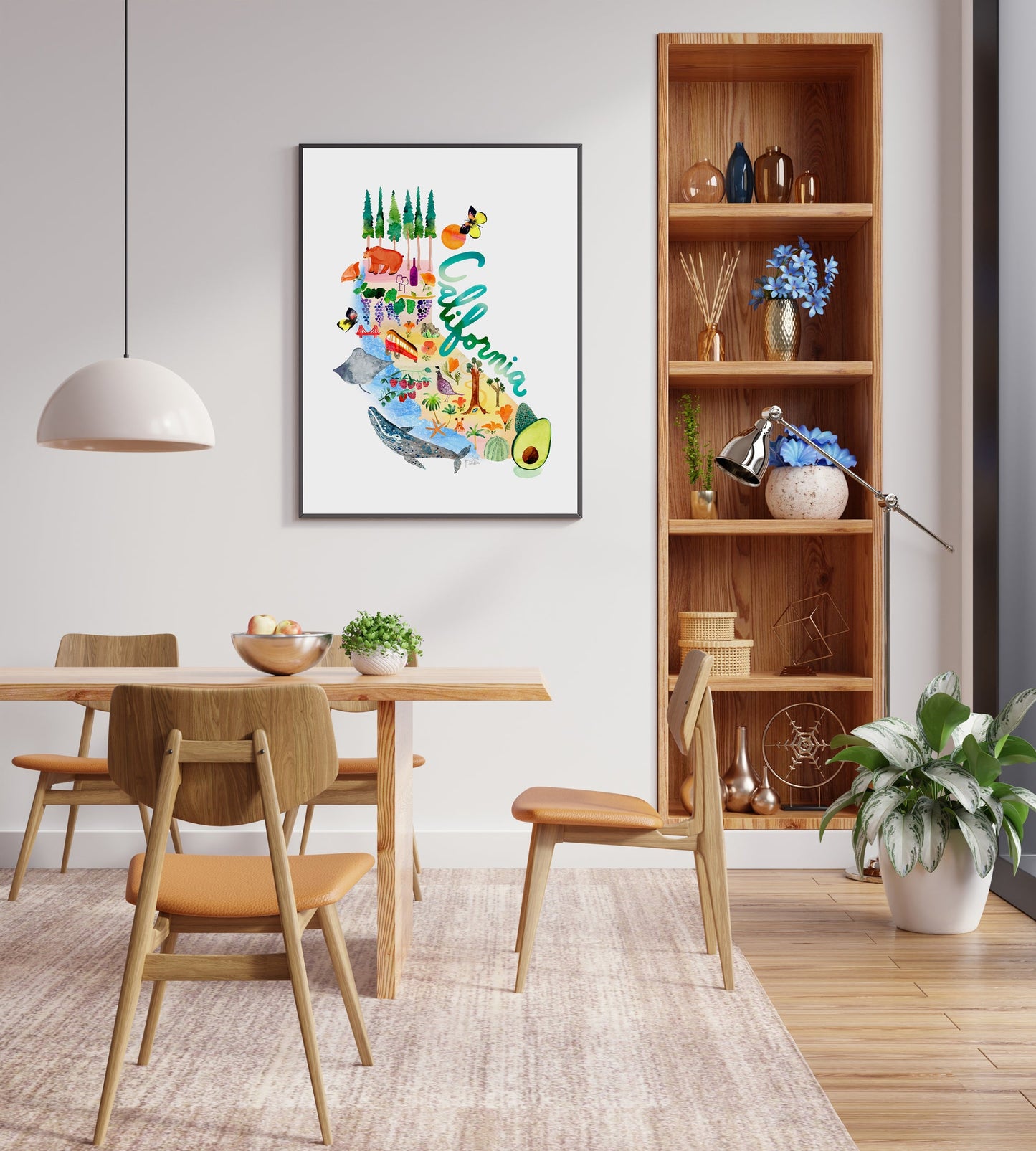 California Map | Fine Art Print | Travel Wall Decor