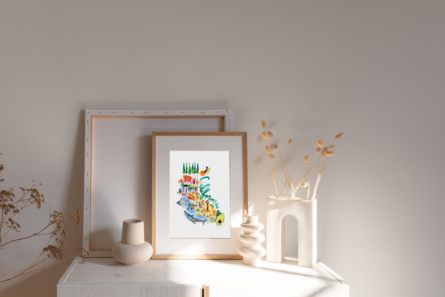 California Map | Fine Art Print | Travel Wall Decor