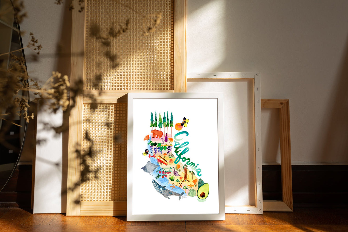 California Map | Fine Art Print | Travel Wall Decor