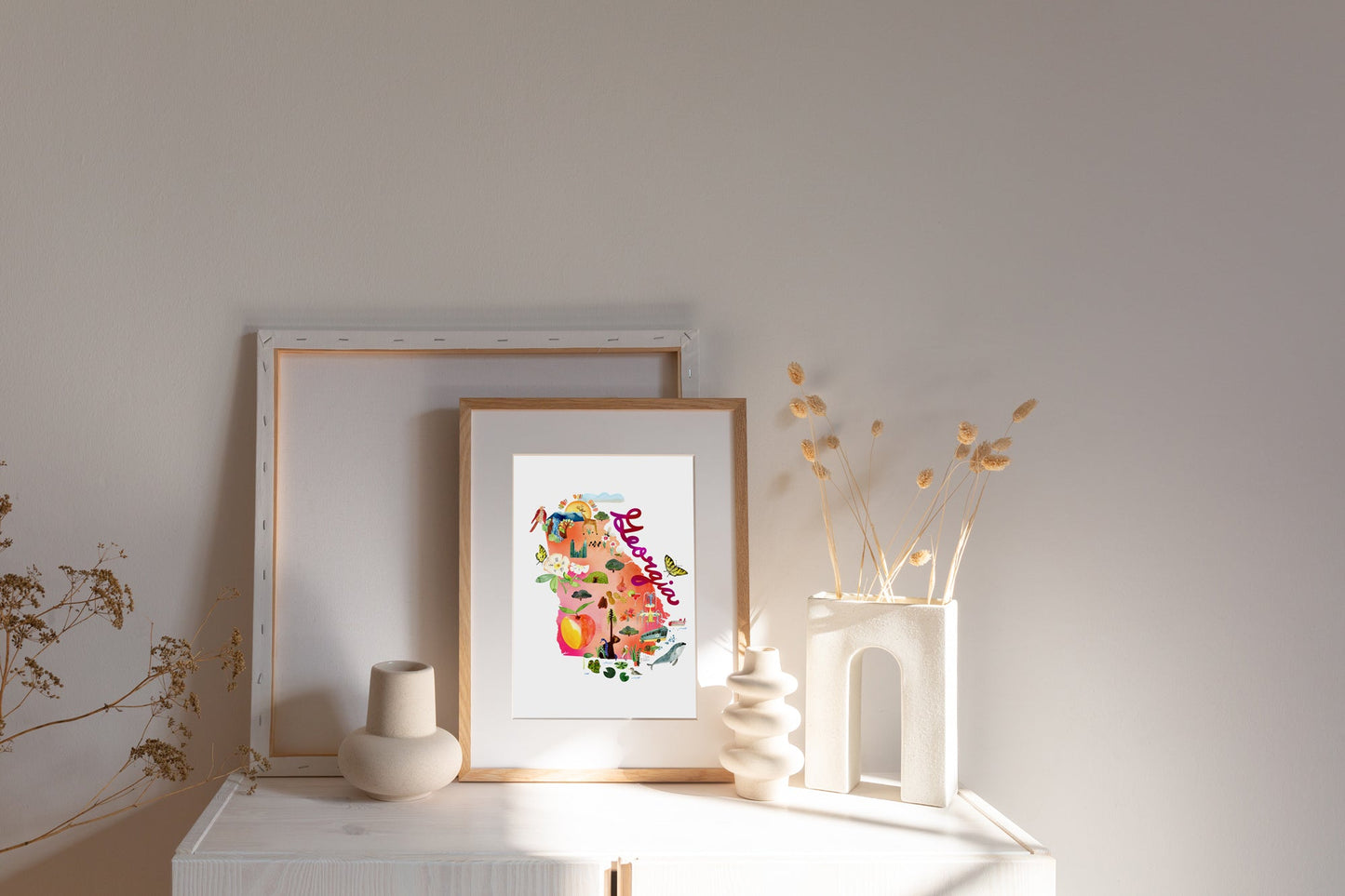 Georgia State Map | Fine Art Print | Travel Wall Decor