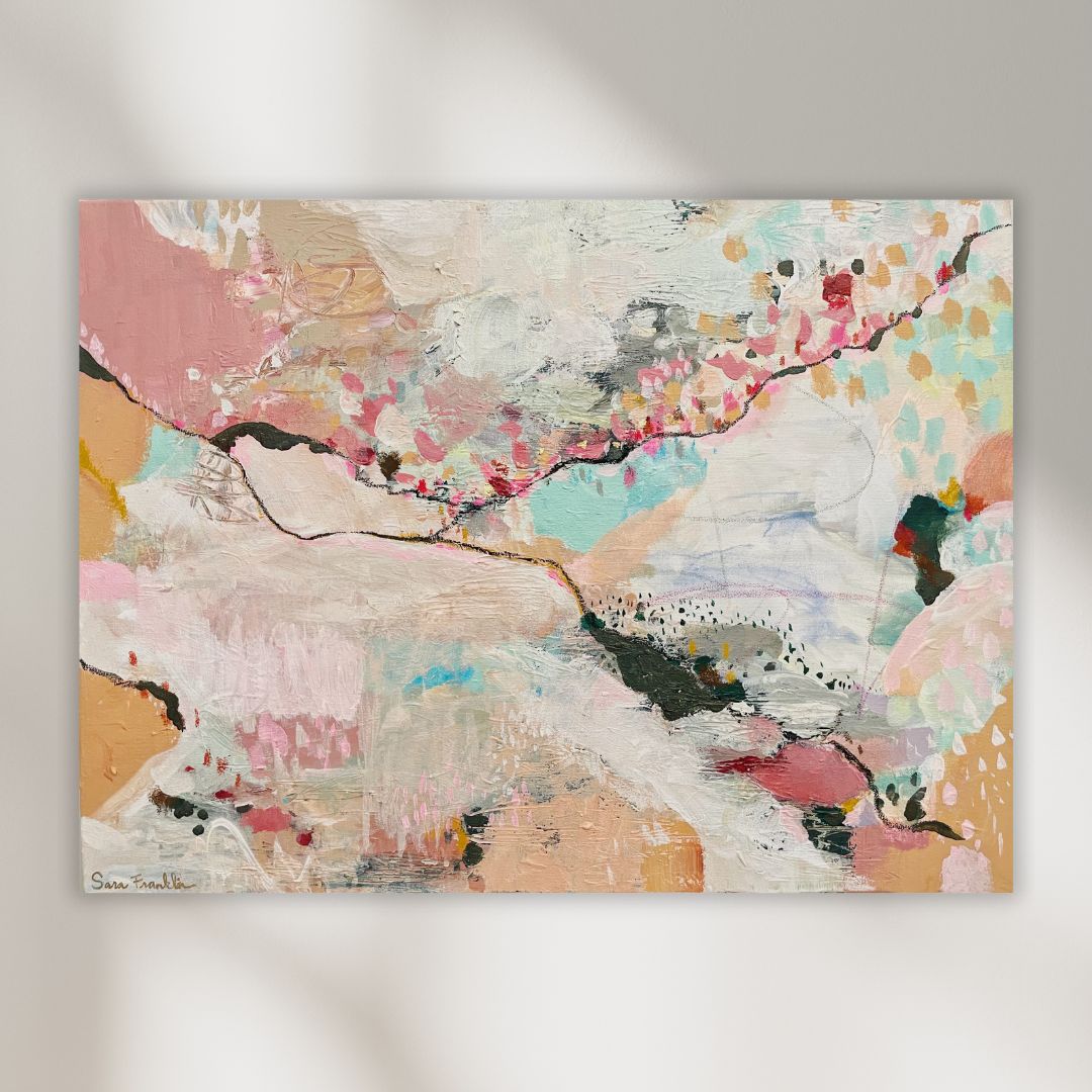 Hidden Gem 18x24 in. | Abstract Painting on Canvas