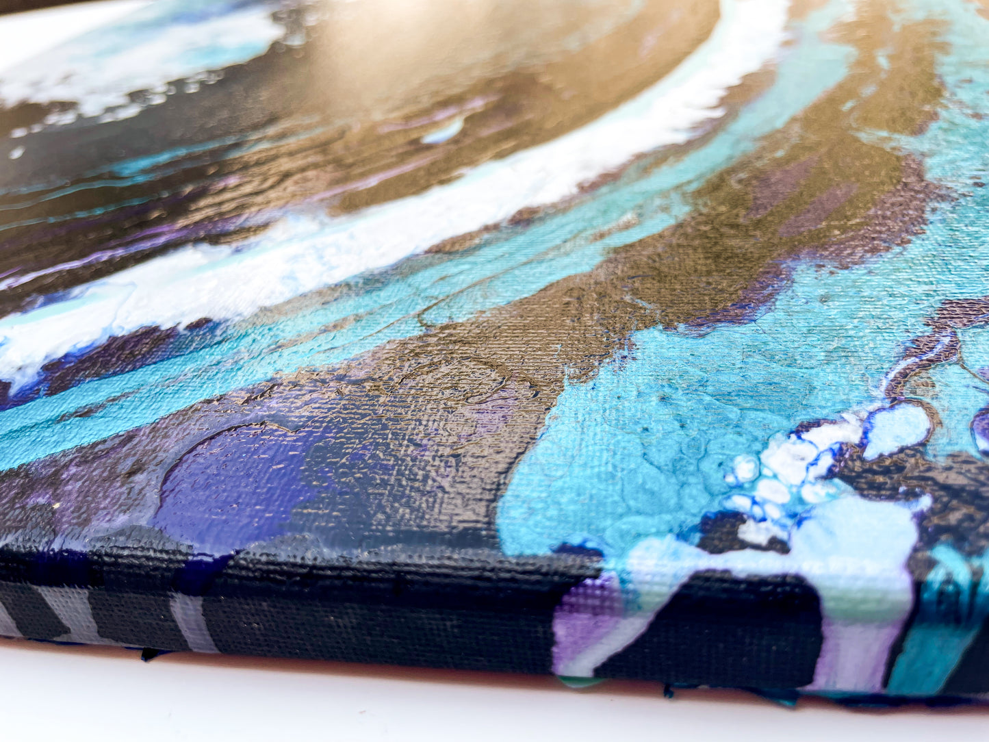 Oceanic | 16x20 in. | Abstract Ocean Painting on Canvas