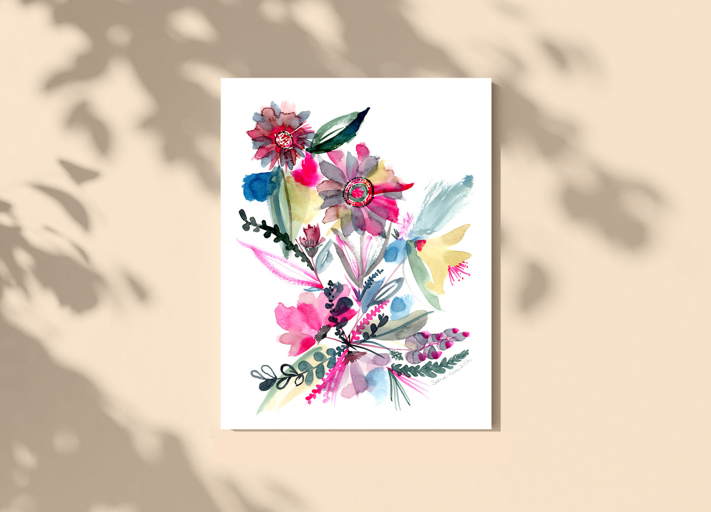 Passion Flowers | 9x12 in. | Original Watercolor | Modern Botanical Painting