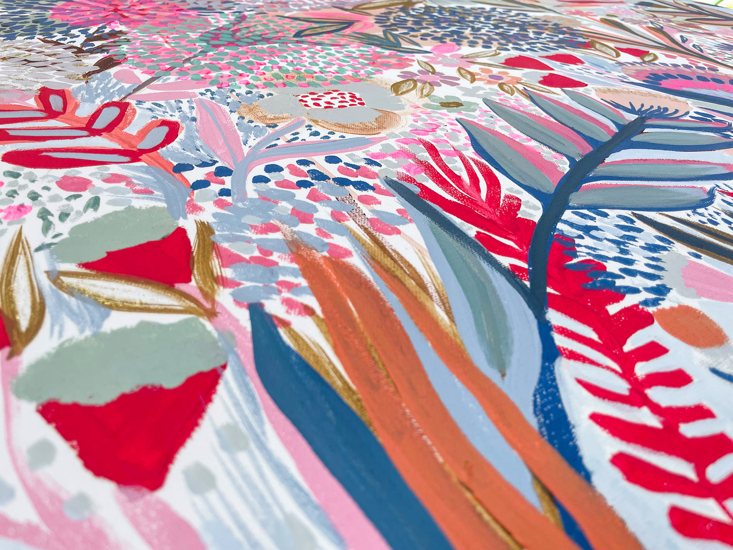 Petal Immersion | 24x36 in. | Botanical Painting on Canvas
