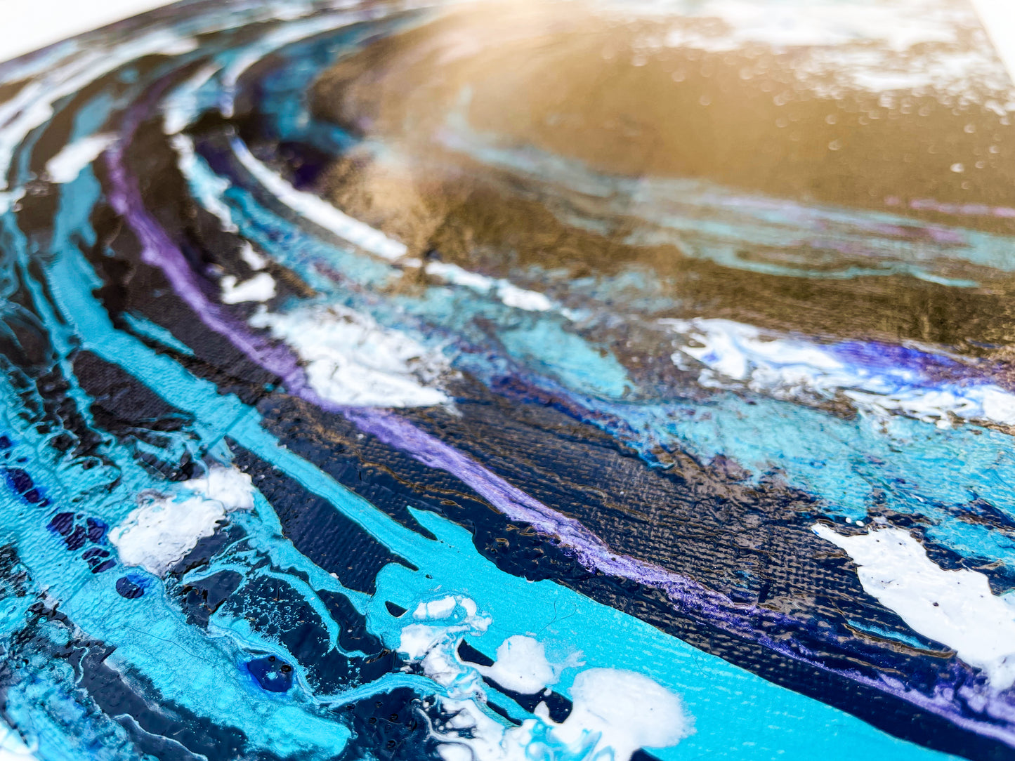 Summer Sea | 16x20 in. | Abstract Ocean Painting on Canvas