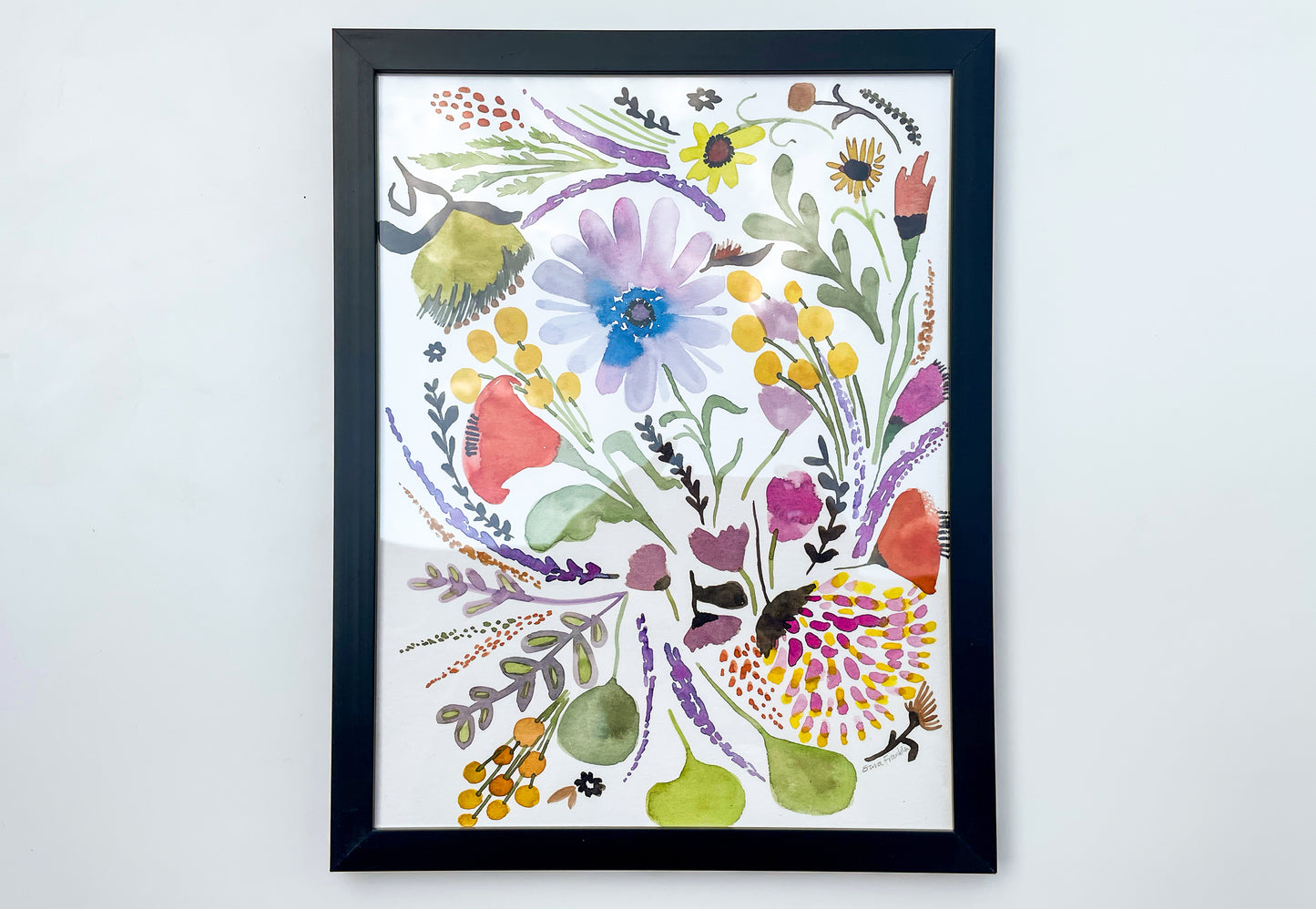 The Meadow | 9x12 in. | Original Watercolor | Modern Botanical Painting