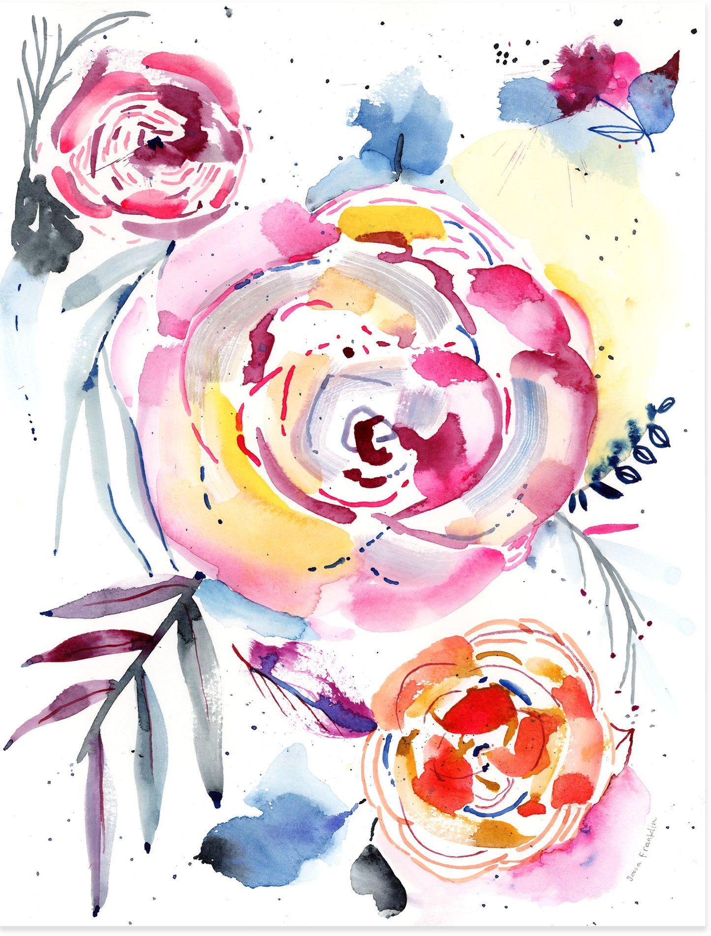 The Whisper | 9x12 in. | Original Watercolor | Modern Botanical Painting