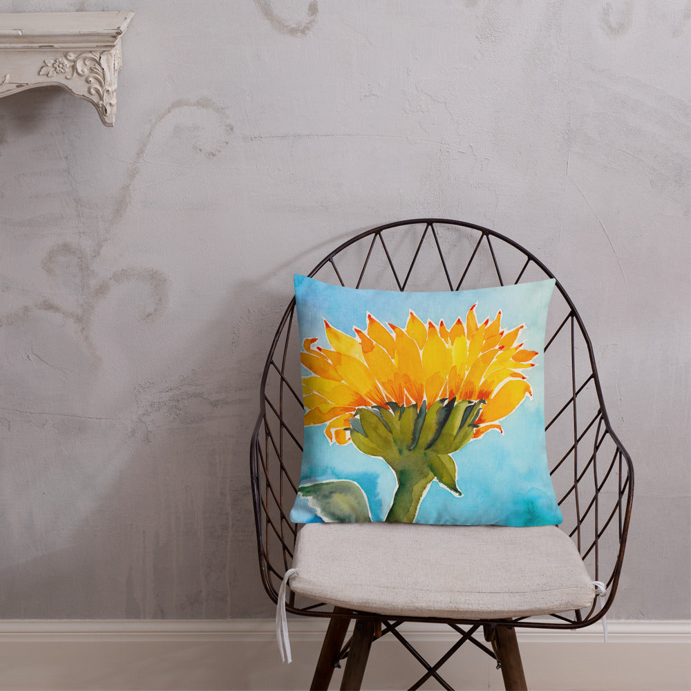 Blooming Sunflower | Colorful Throw Pillows For Couch
