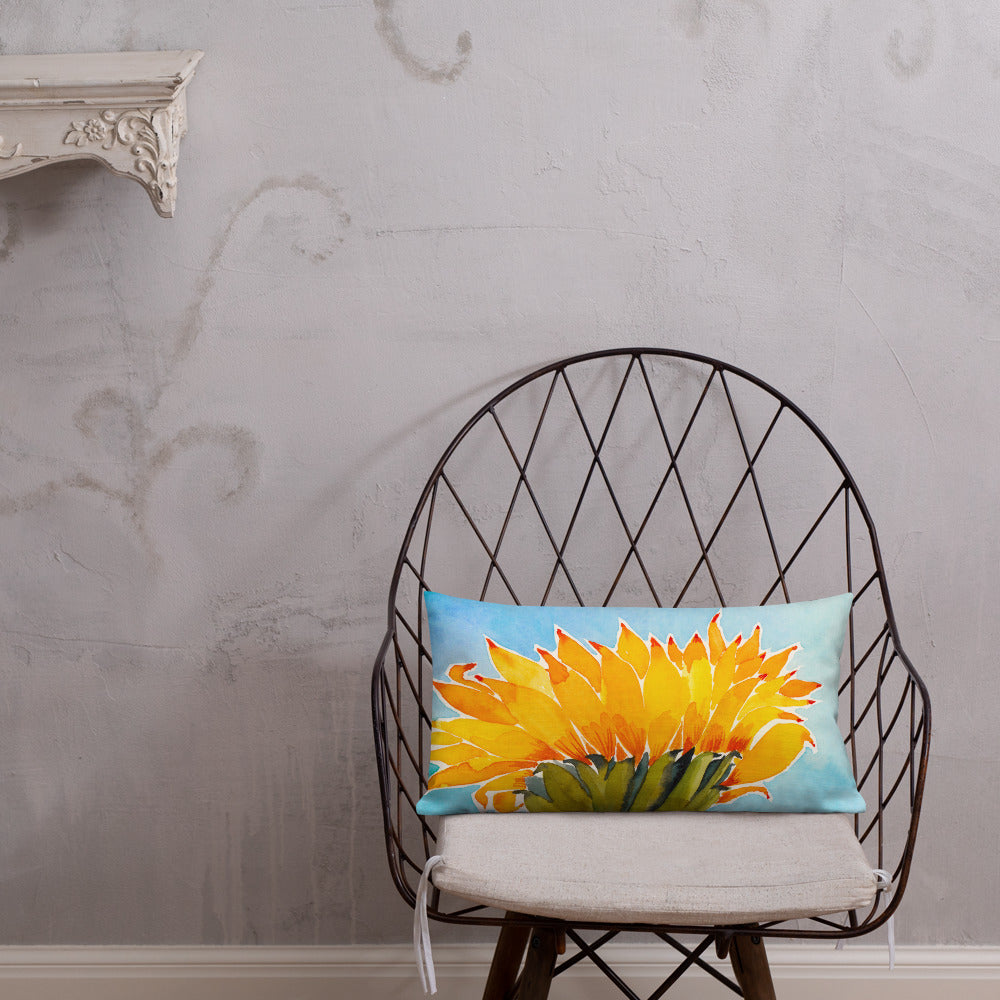 Blooming Sunflower | Colorful Throw Pillows For Couch