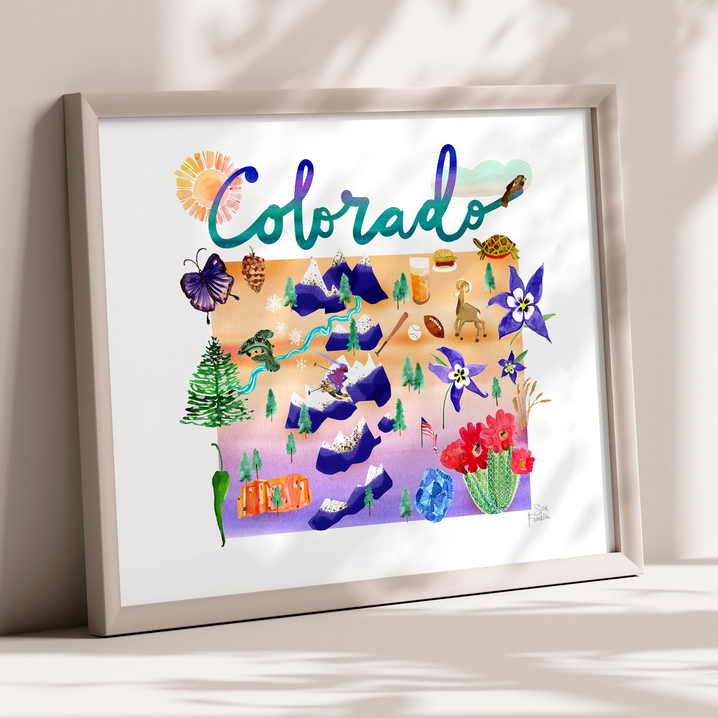 a picture of a picture of colorado on a wall