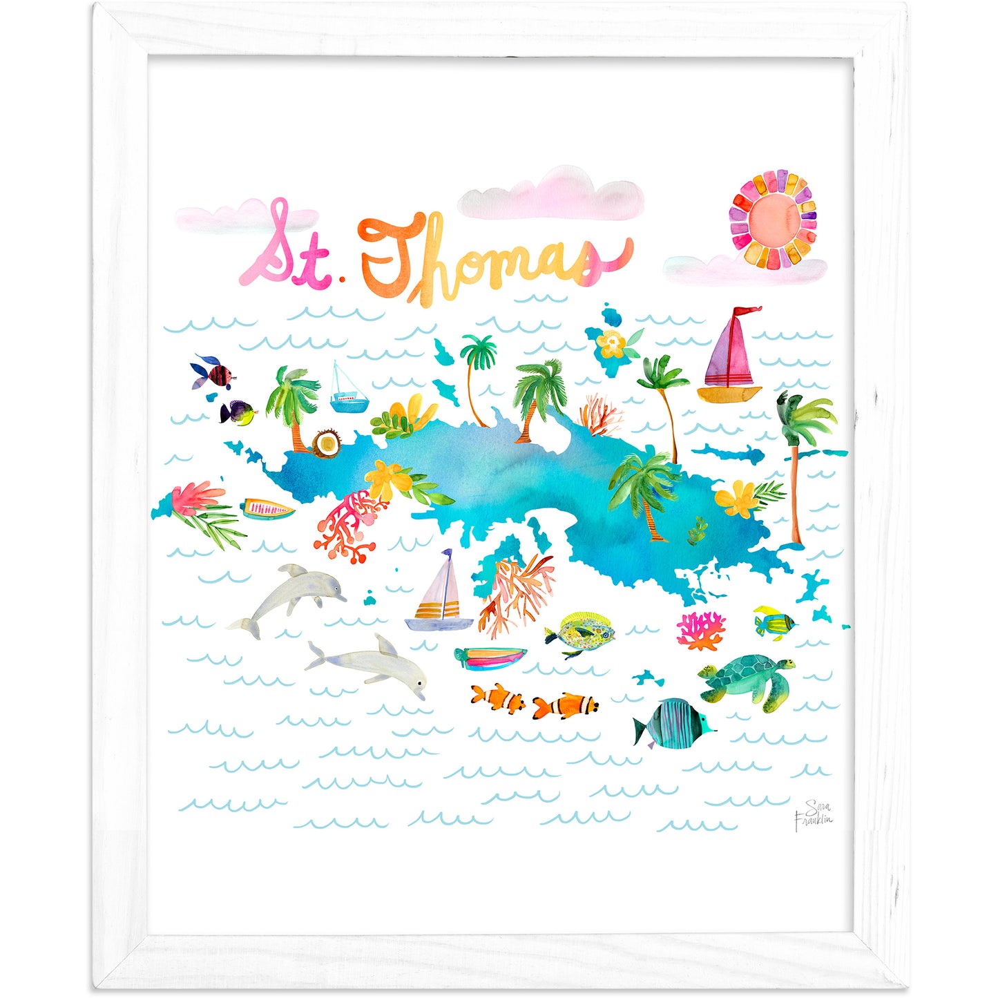 a picture of a map of st thomas