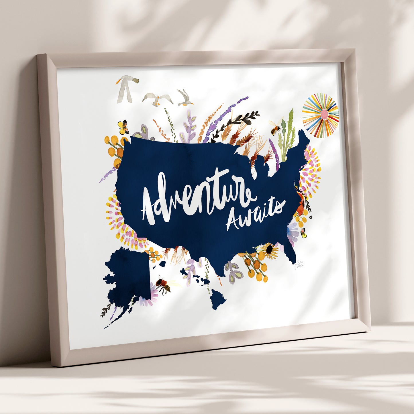 a picture of a map of the united states
