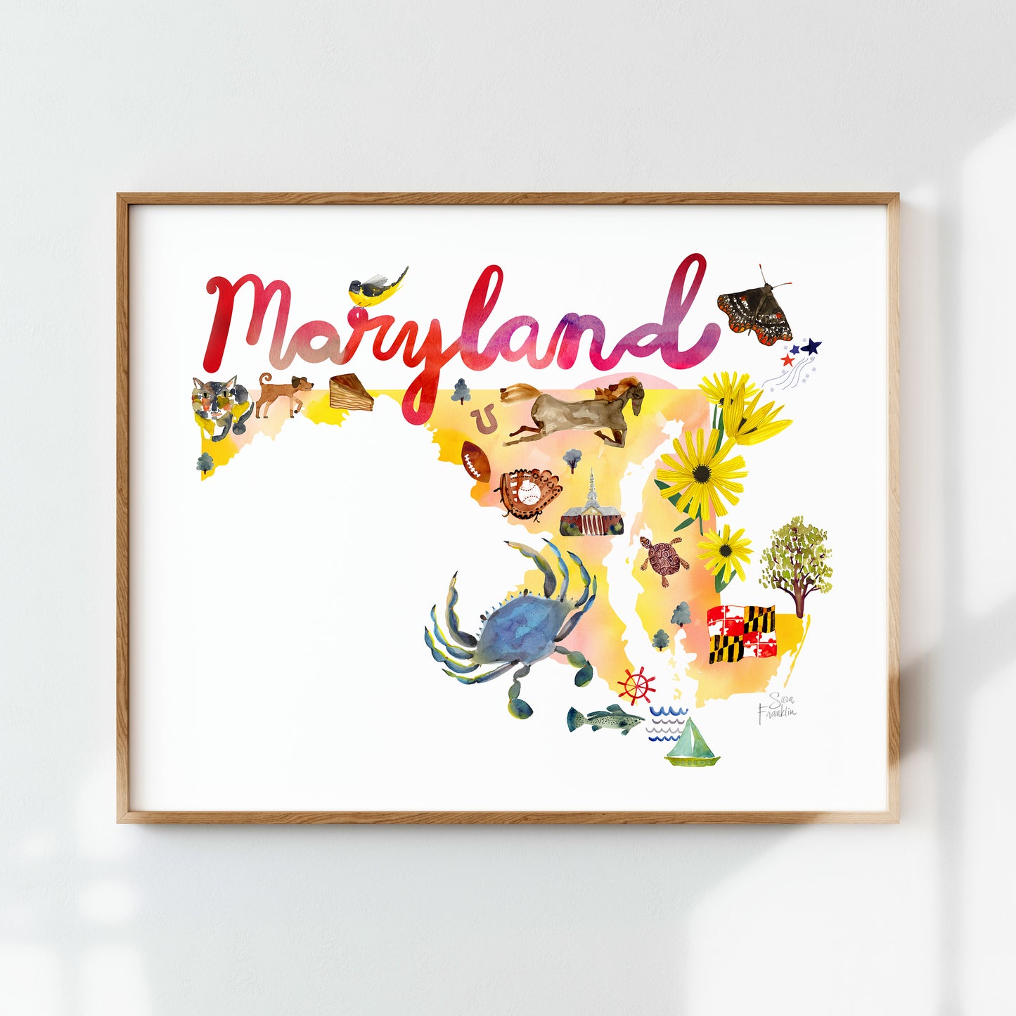 a picture of a map of the state of maryland