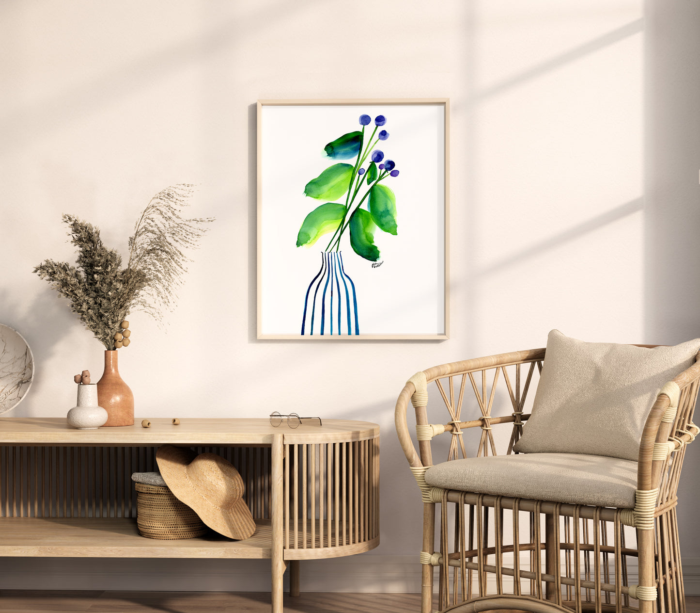 a picture of a vase with flowers in it