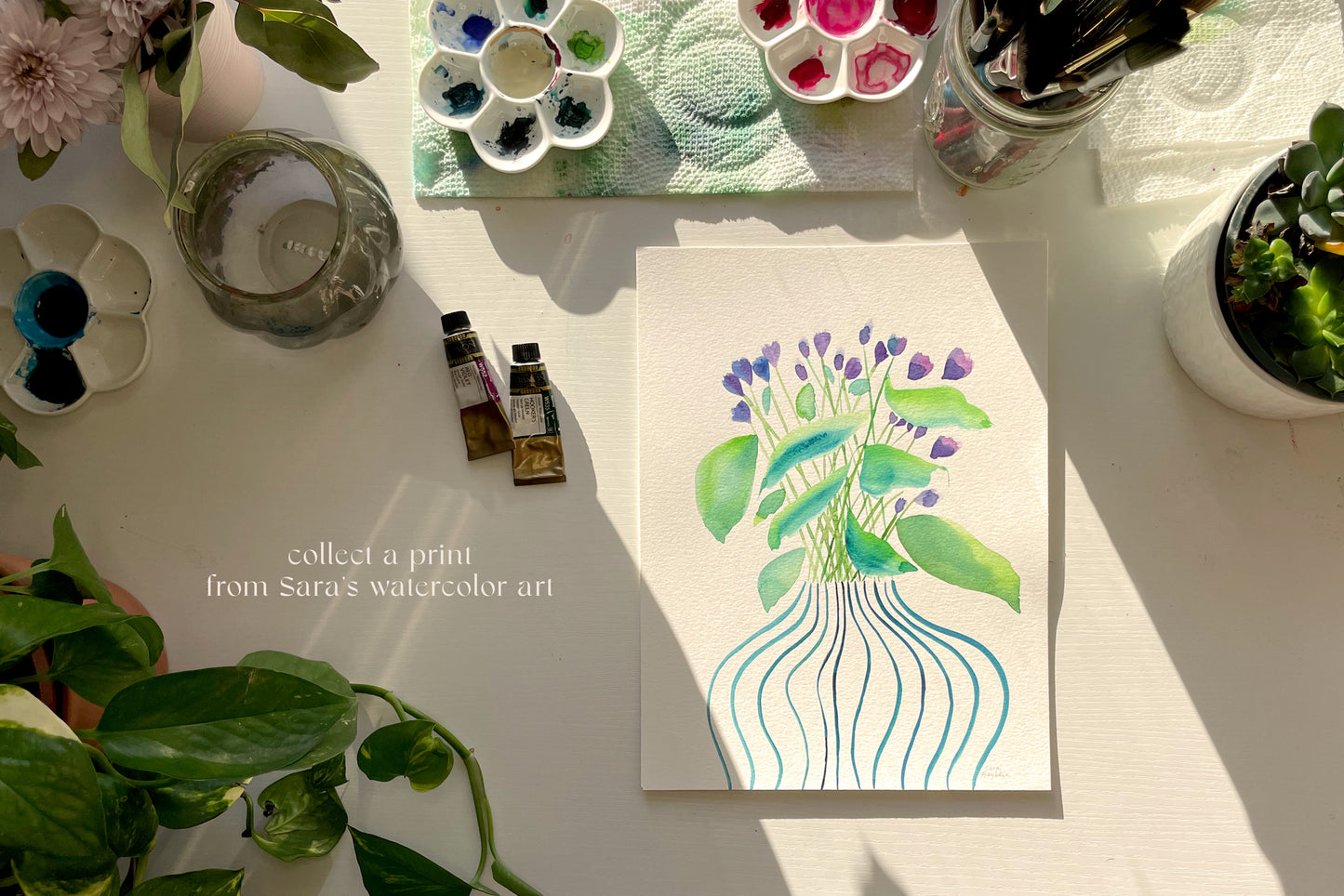 a picture of a plant on a table