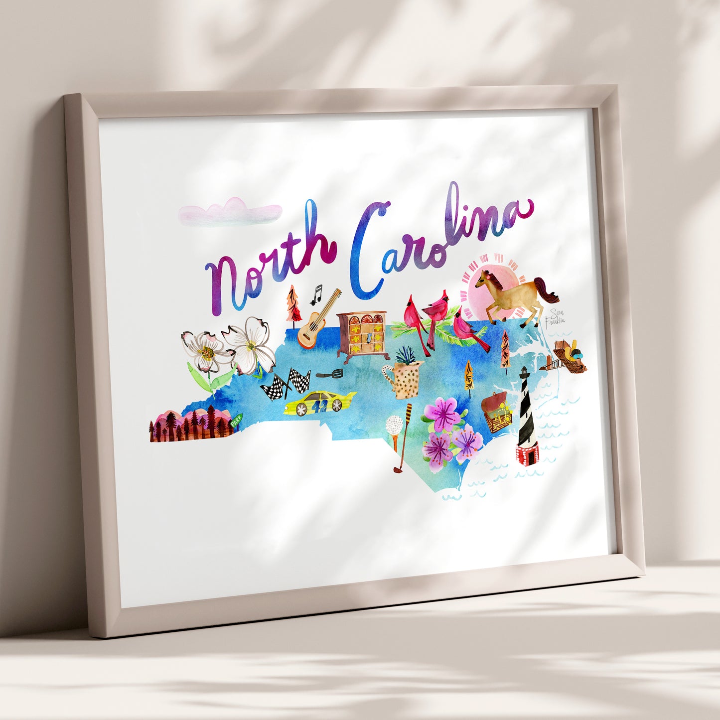 a picture of a picture of a map of north carolina