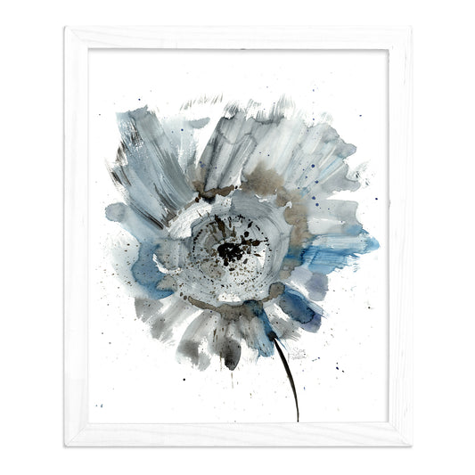 a painting of a flower with watercolors on it