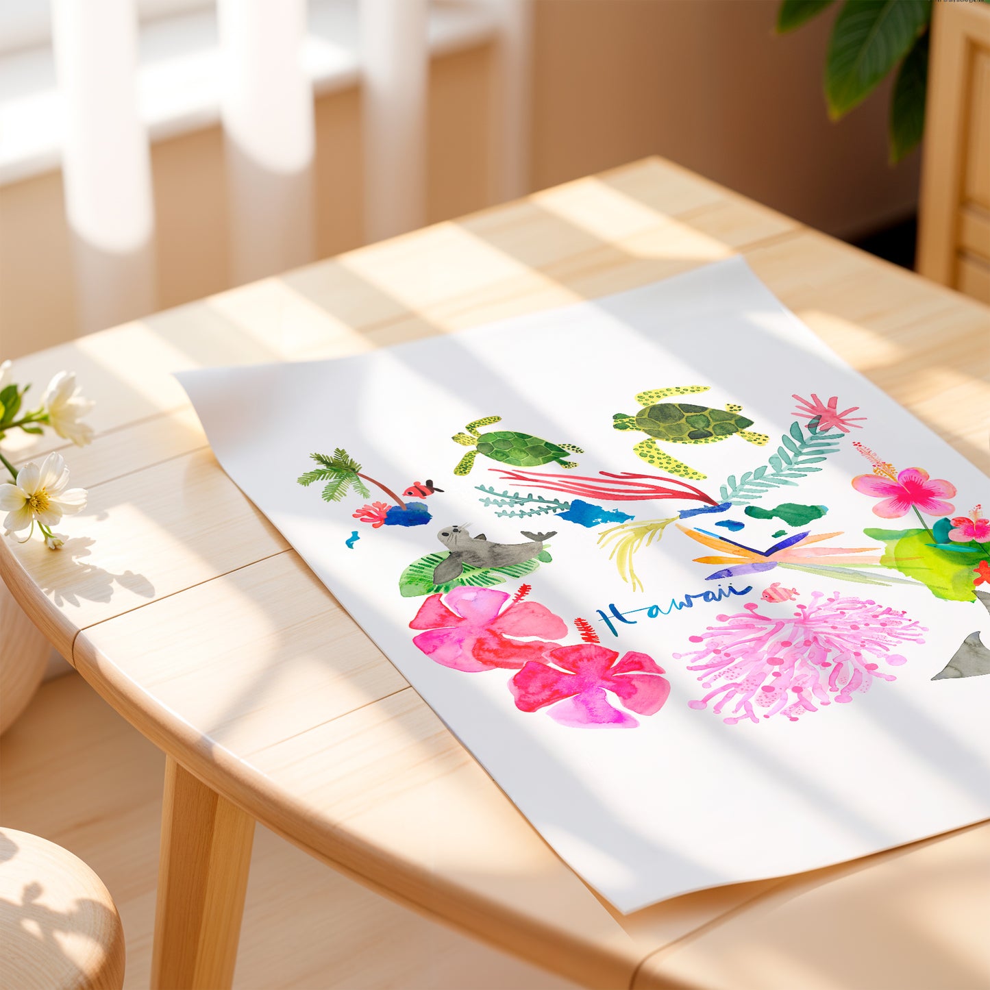 a picture of a table with some flowers on it