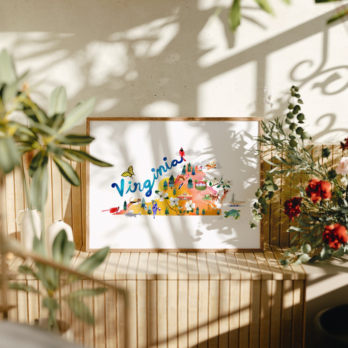 a picture of a picture of a plant and some flowers