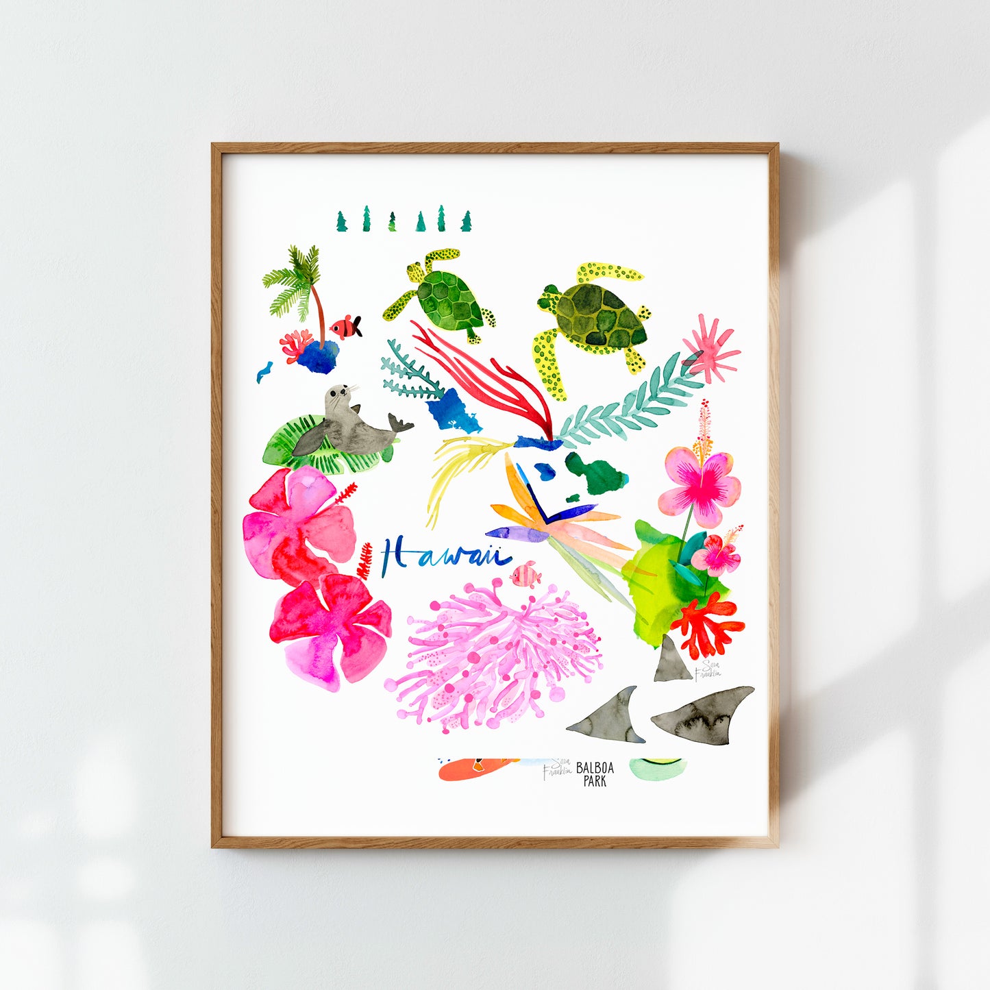 a picture of a painting on a wall