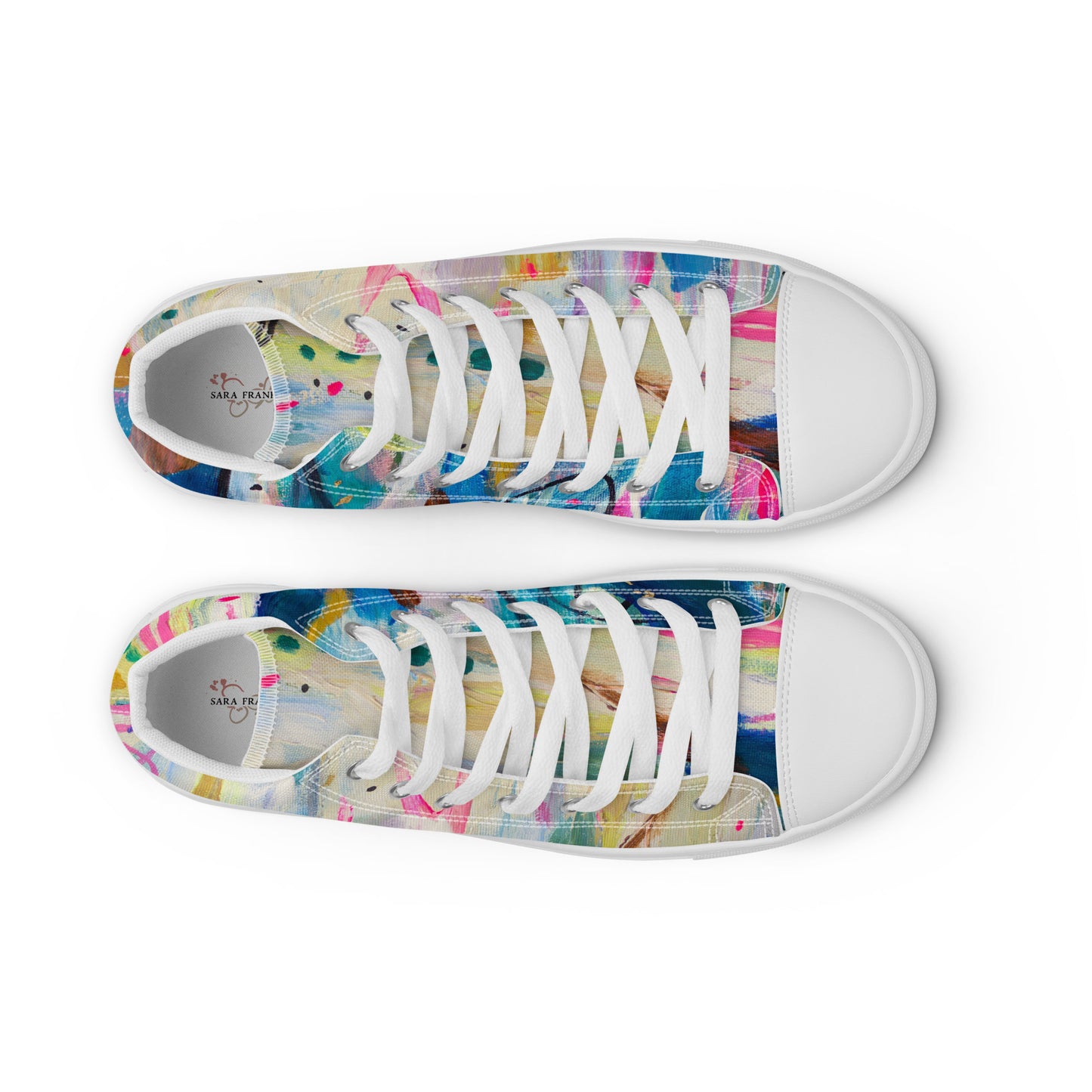 Sky Melt by Sara Franklin | Women’s high top canvas shoes