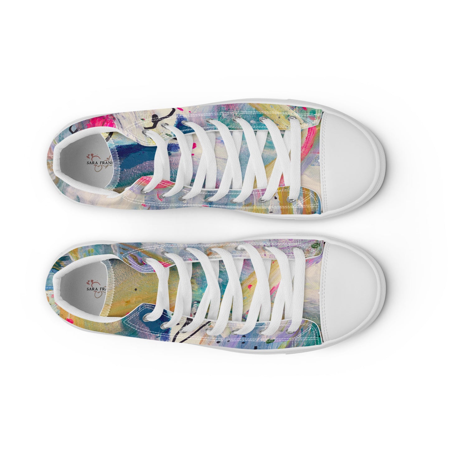 Free Fall by Sara Franklin | Women’s high top canvas shoes