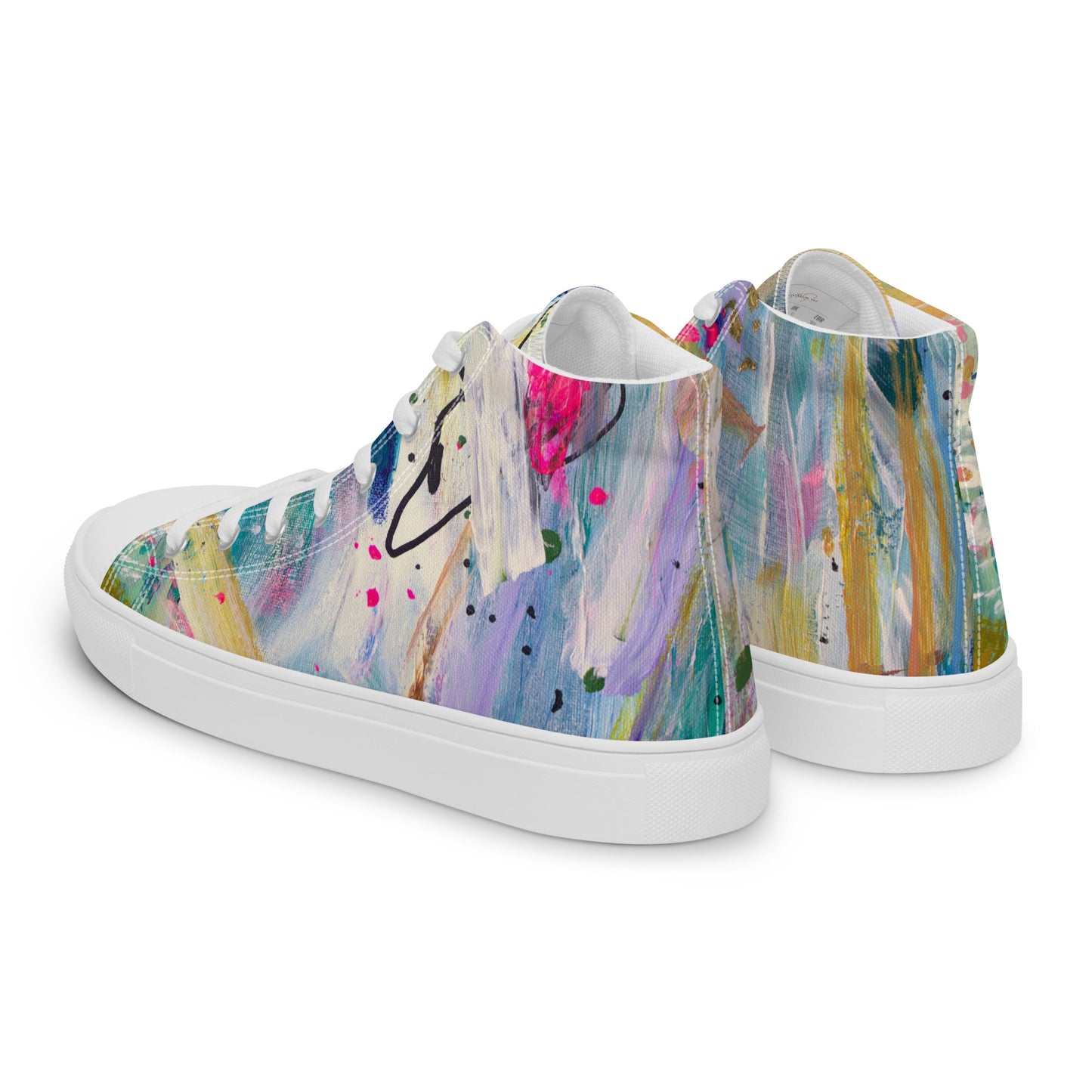 Free Fall by Sara Franklin | Women’s high top canvas shoes