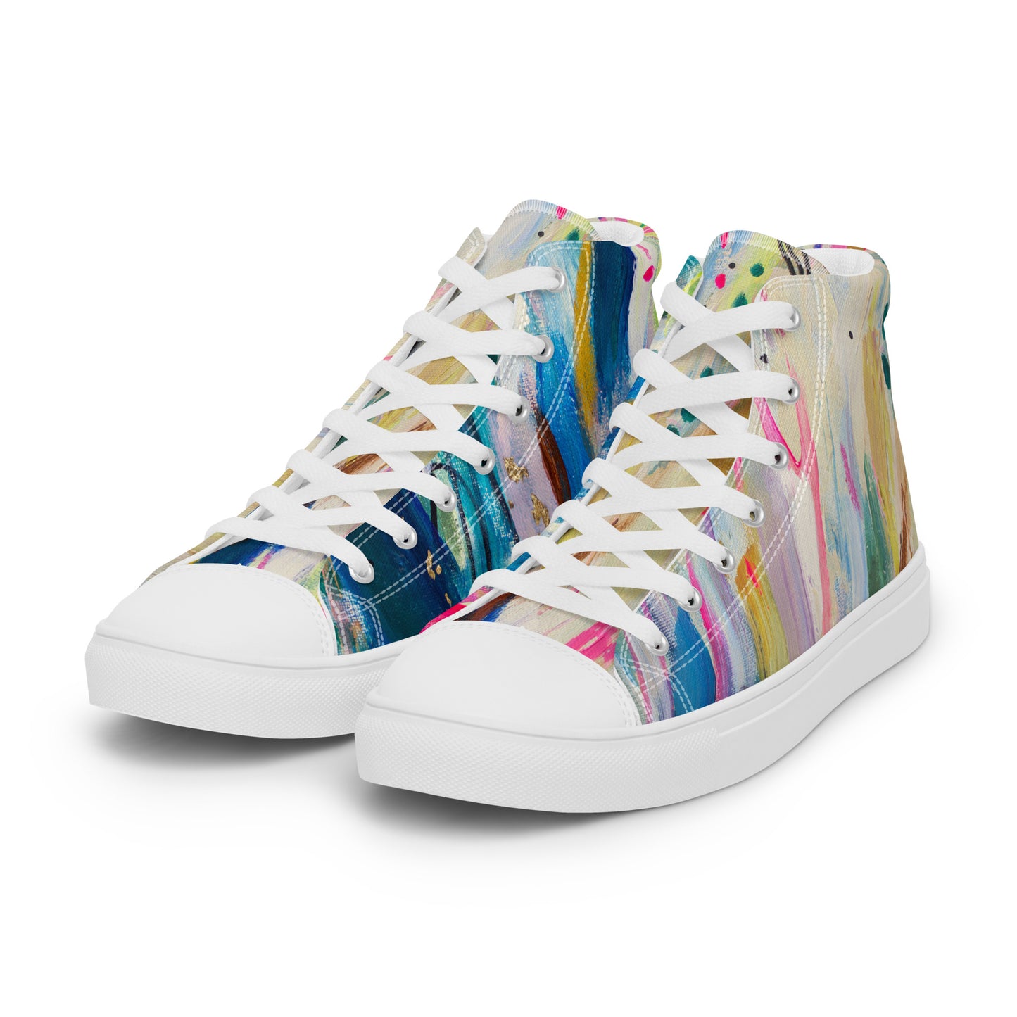 Sky Melt by Sara Franklin | Women’s high top canvas shoes