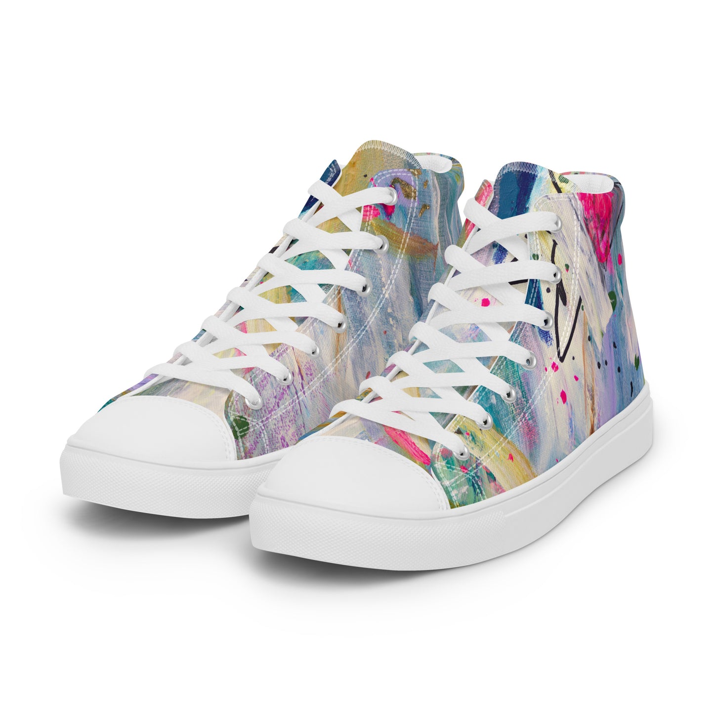 Free Fall by Sara Franklin | Women’s high top canvas shoes