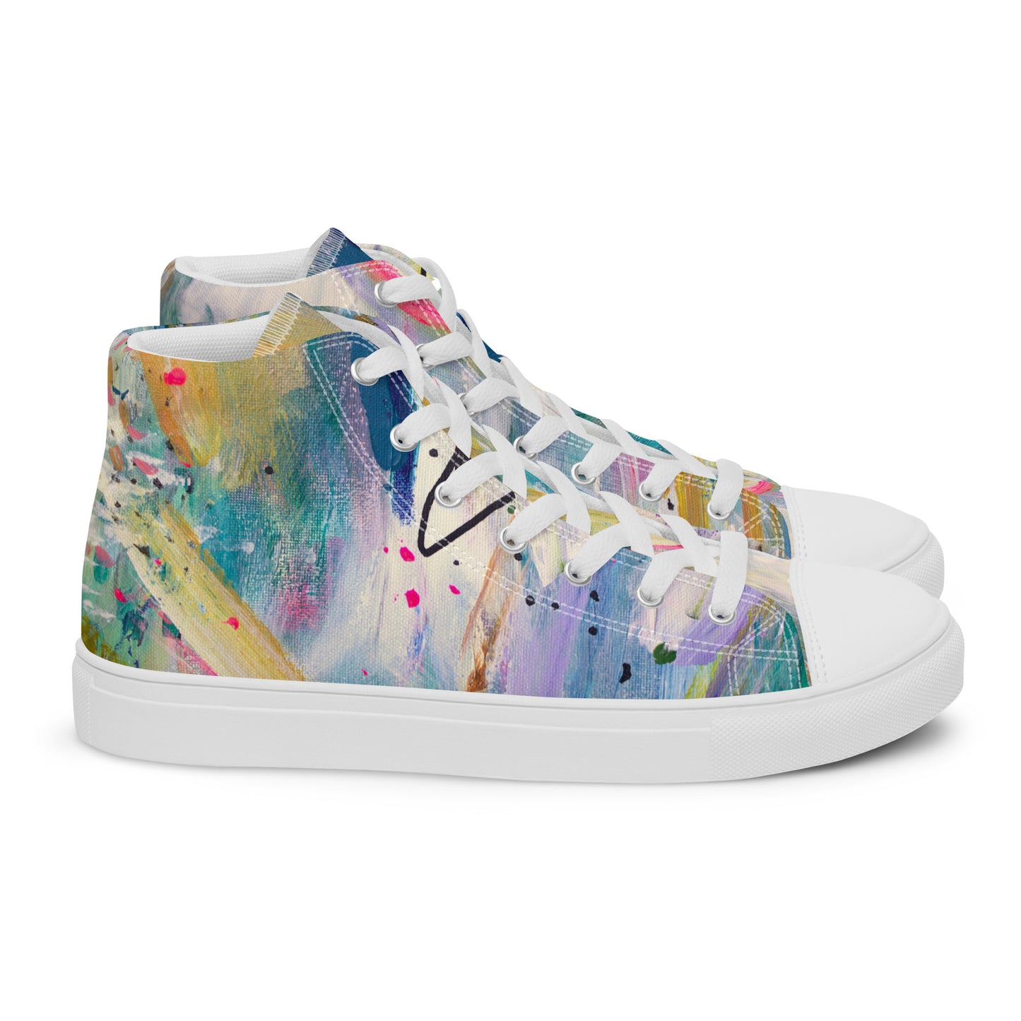 Free Fall by Sara Franklin | Women’s high top canvas shoes