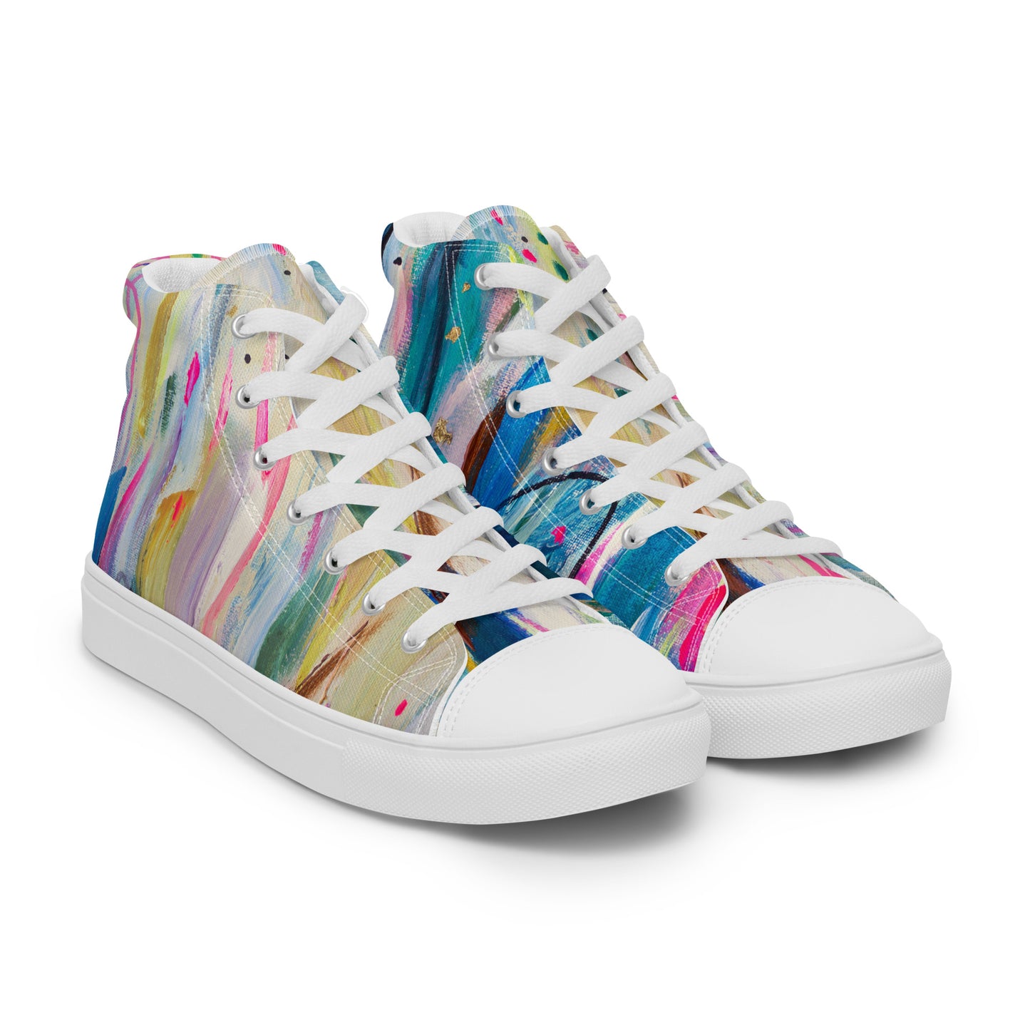 Sky Melt by Sara Franklin | Women’s high top canvas shoes