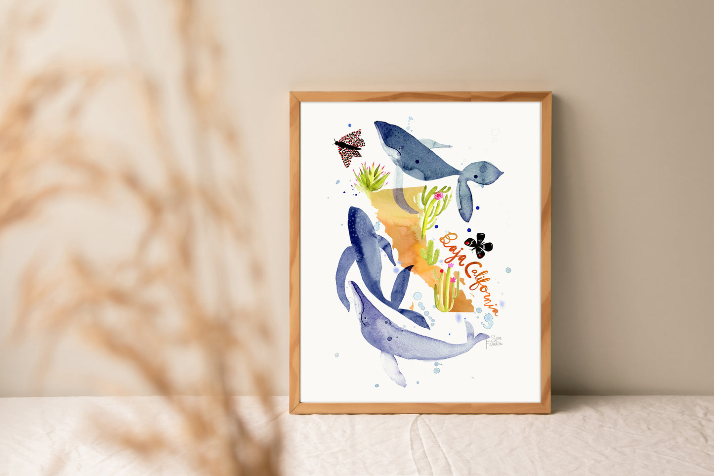 a picture of a picture of a fish on a wall