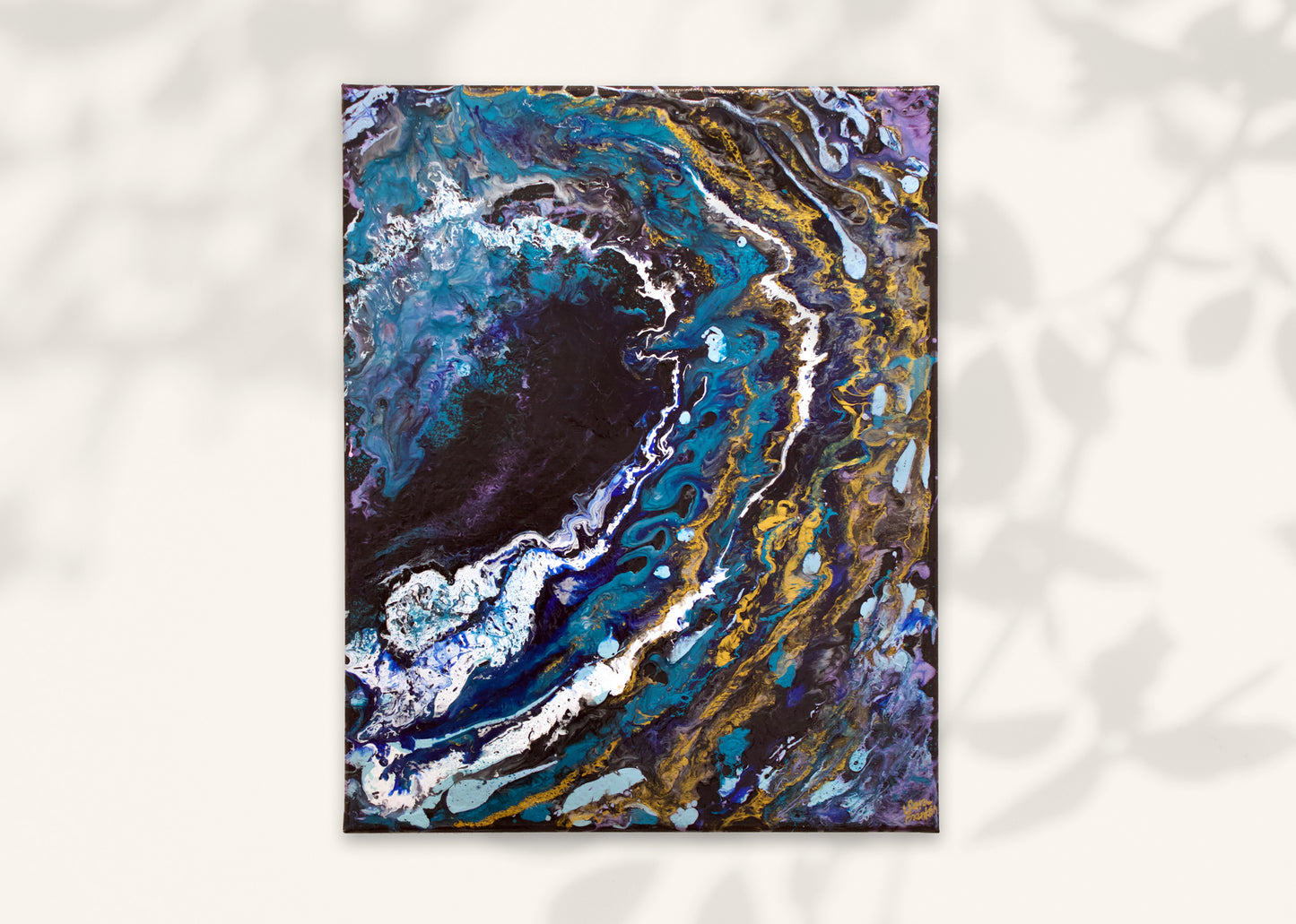 Wavelength | 16x20 in. | Abstract Ocean Painting on Canvas