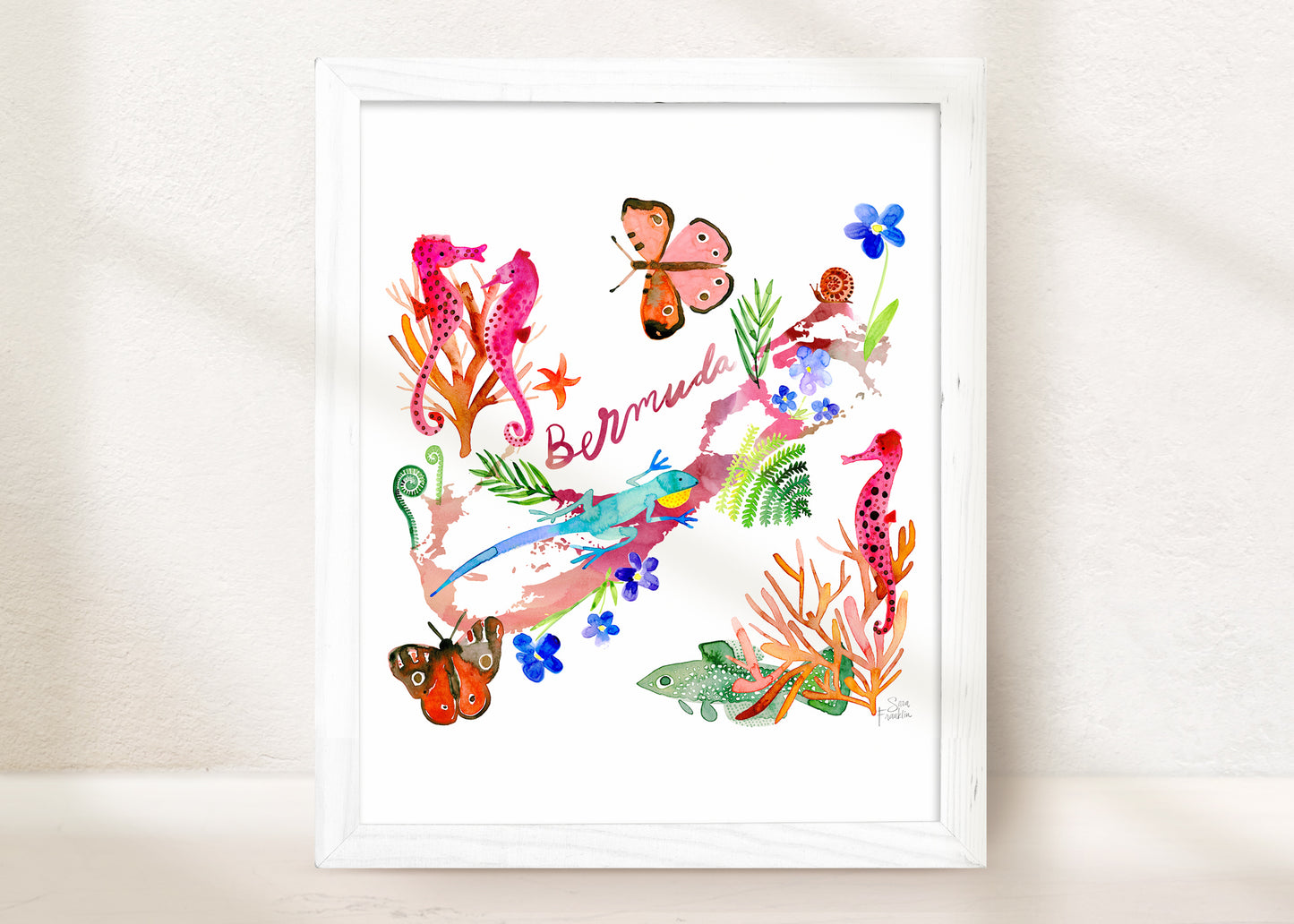 Bermuda Map | Fine Art Print | Travel Wall Decor