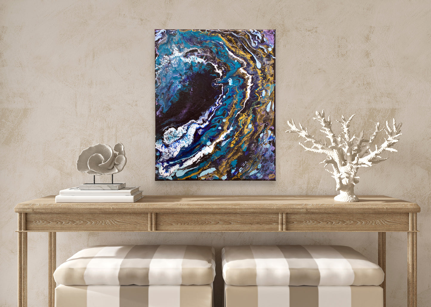 Wavelength | 16x20 in. | Abstract Ocean Painting on Canvas