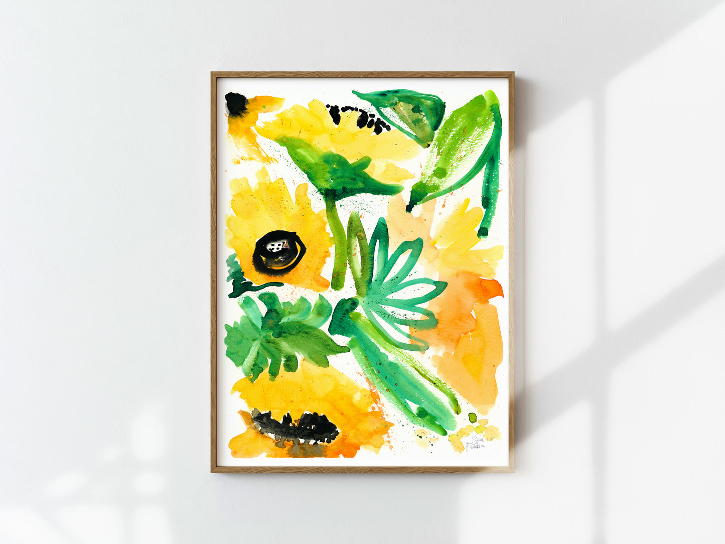 Soul Sunflowers | 9x12 in. | Original Watercolor | Modern Botanical Painting