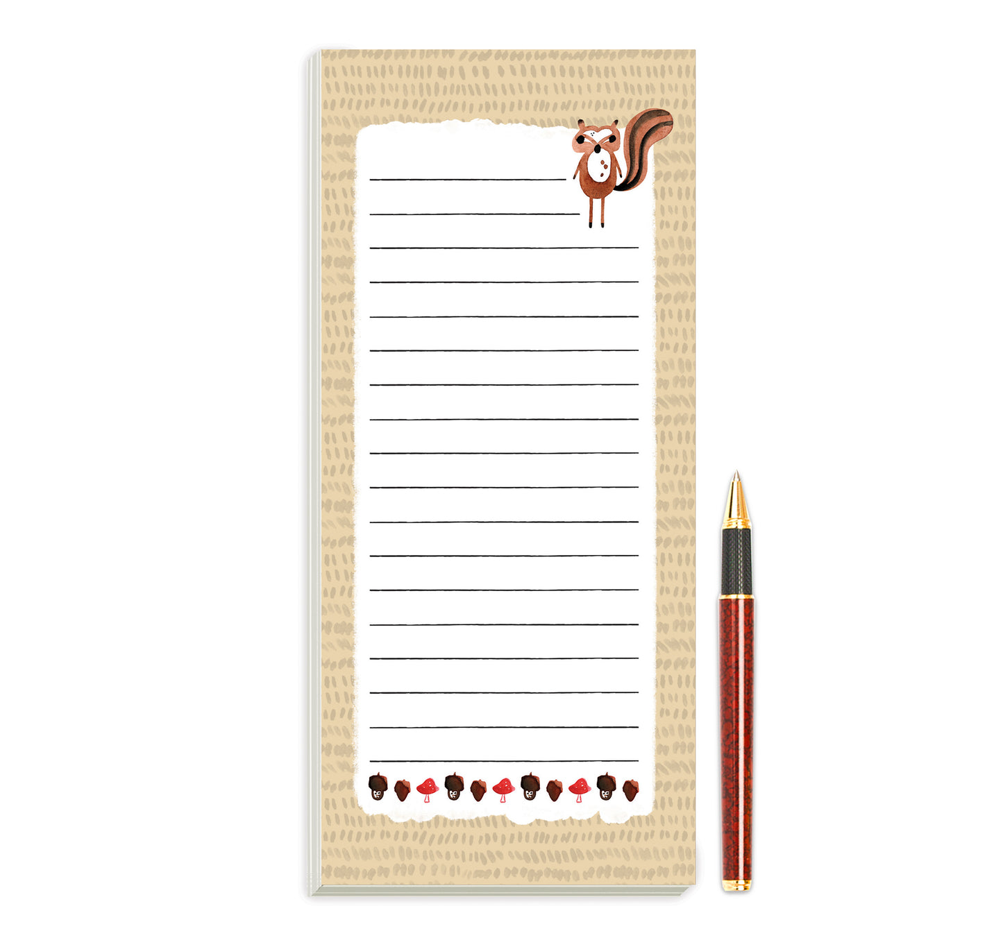Squirrel Magnetic Notepad by Sara Franklin