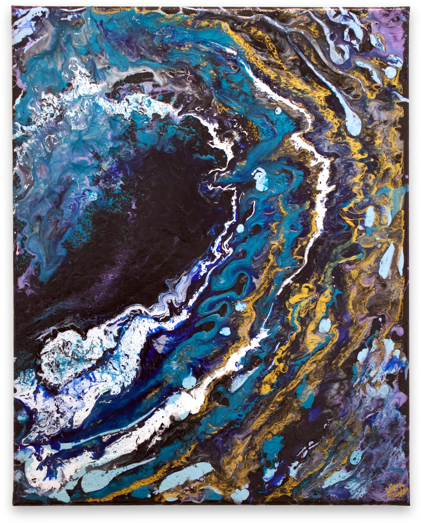Wavelength | 16x20 in. | Abstract Ocean Painting on Canvas