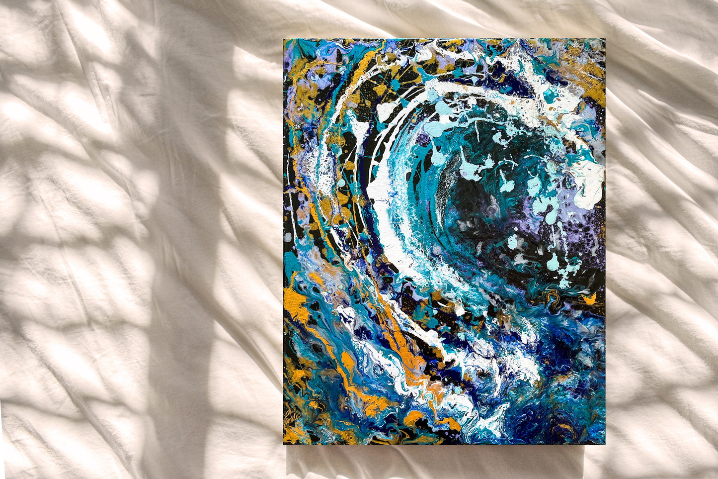 Surge | 16x20 in. | Abstract Ocean Painting on Canvas