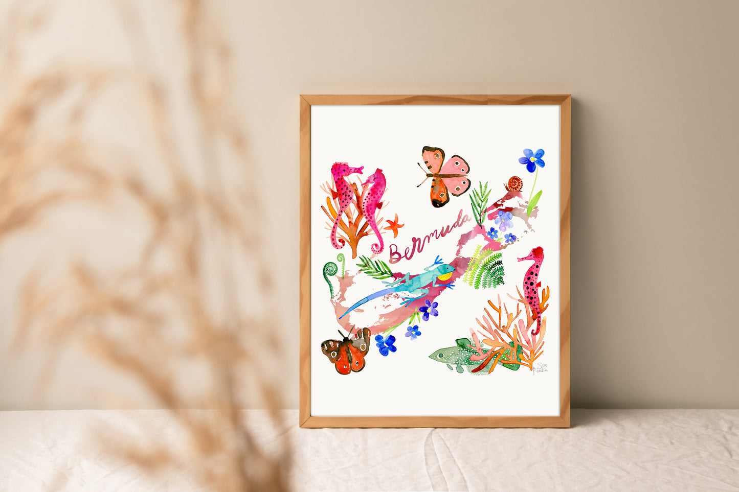 a picture of a picture of a butterfly on a wall
