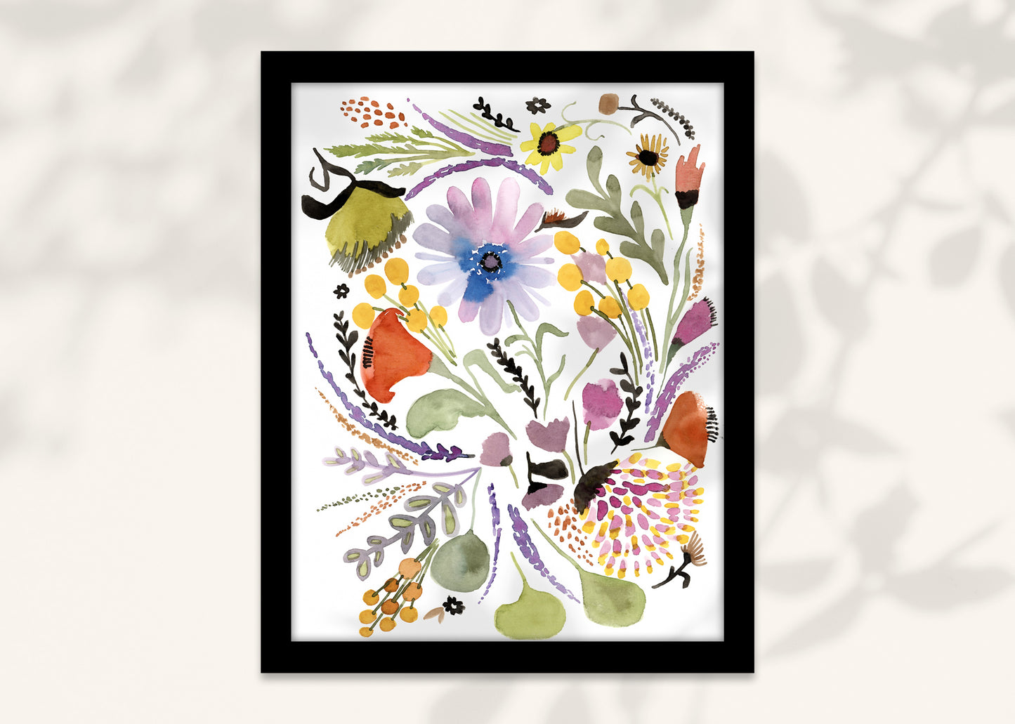 The Meadow | 9x12 in. | Original Watercolor | Modern Botanical Painting