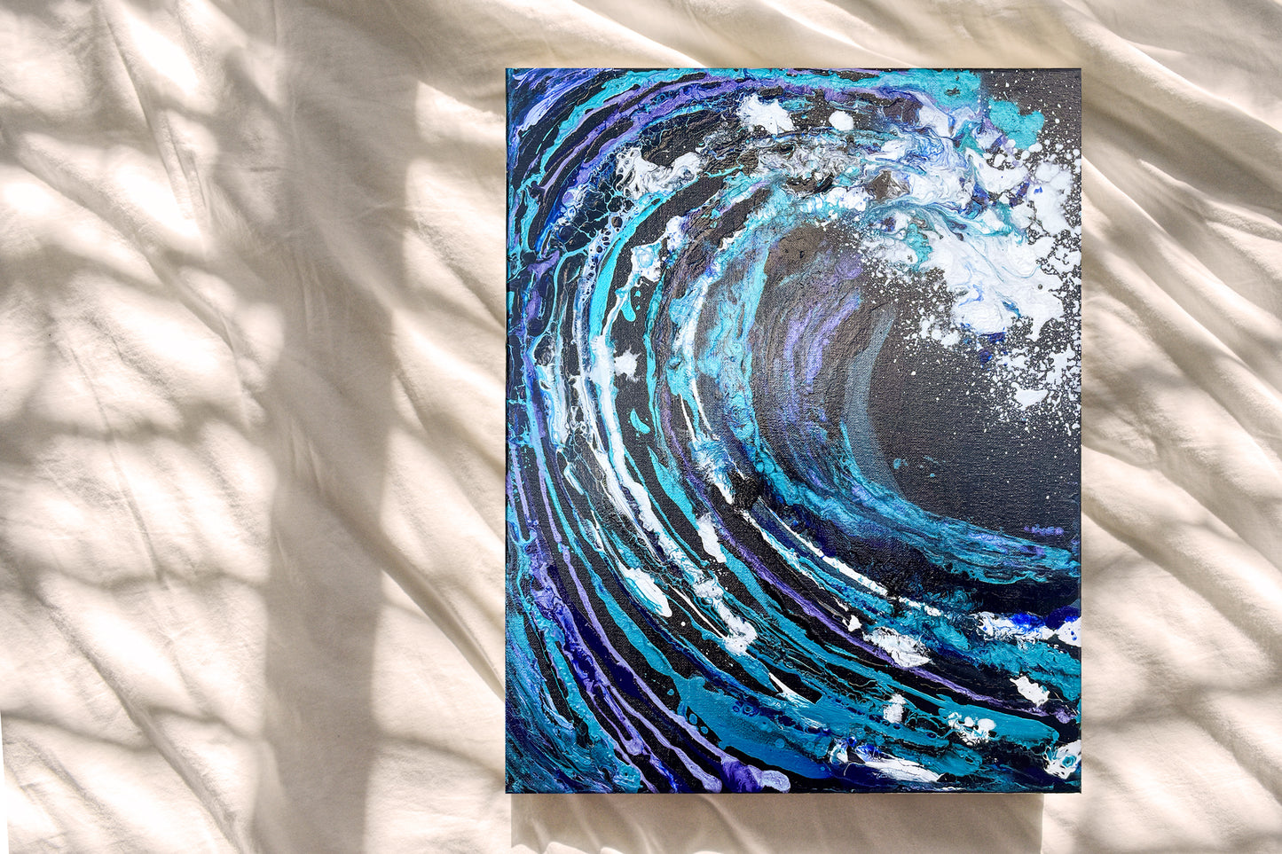 Summer Sea | 16x20 in. | Abstract Ocean Painting on Canvas